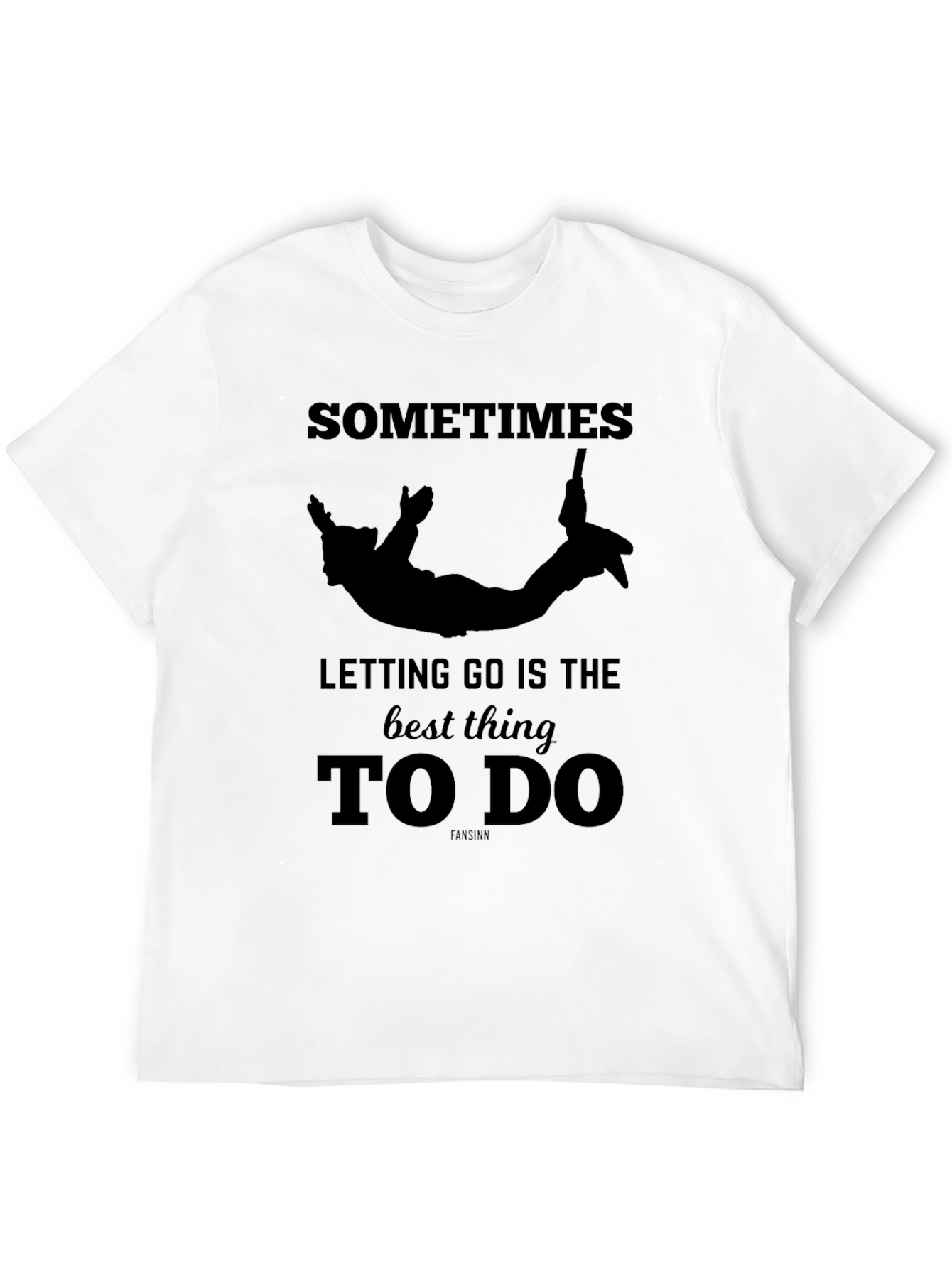 Sometimes Letting Go Black Graphic Tee