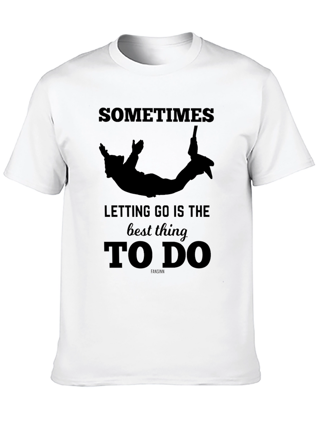 Sometimes Letting Go Black Graphic Tee