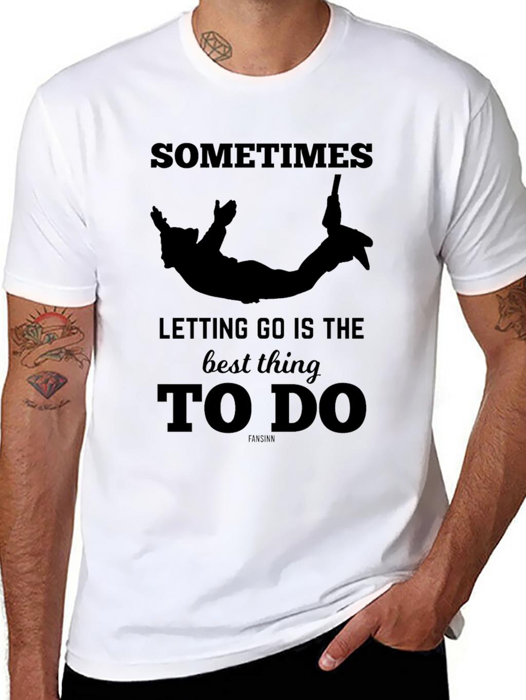 Sometimes Letting Go Black Graphic Tee