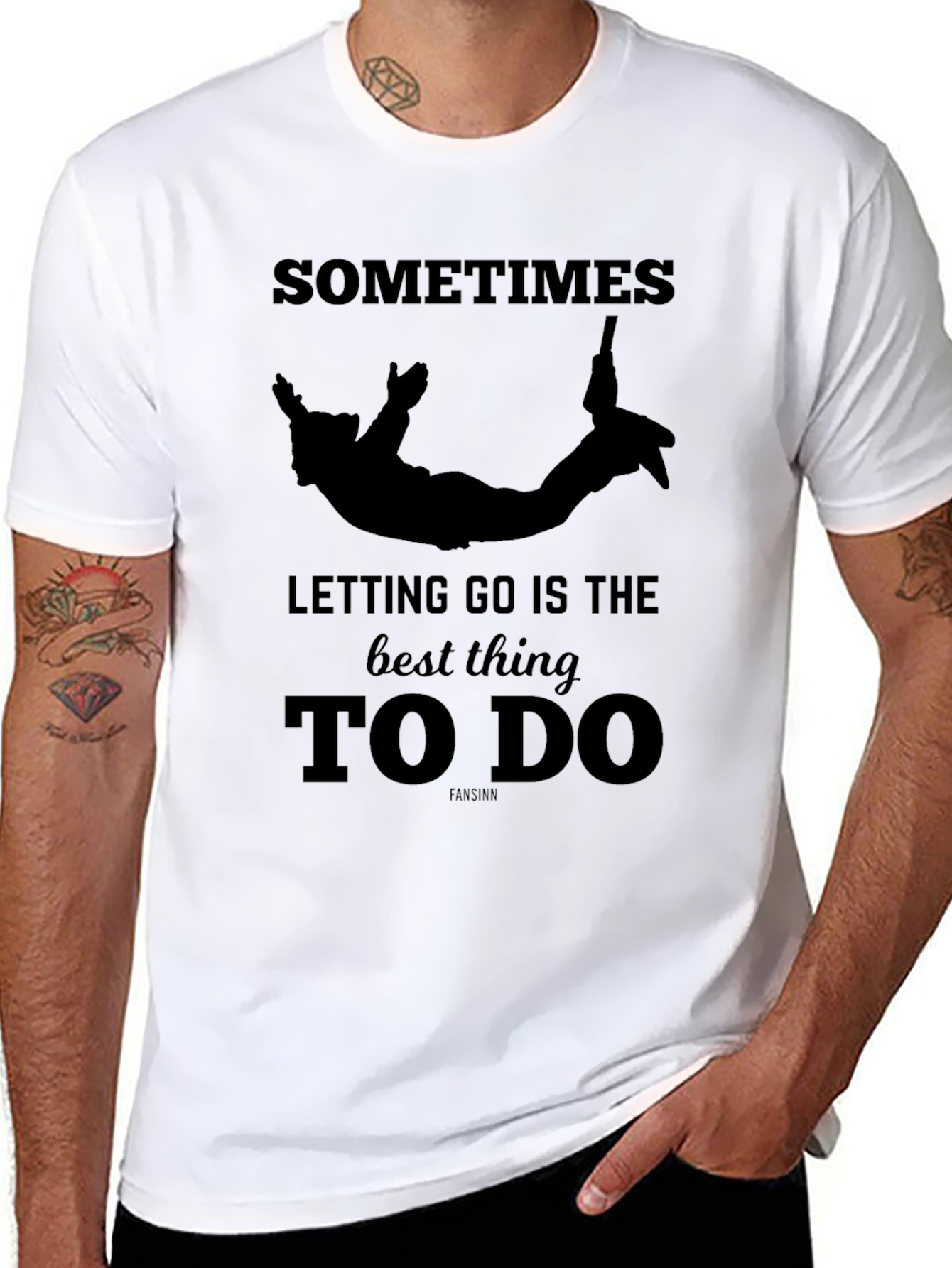 Sometimes Letting Go Black Graphic Tee