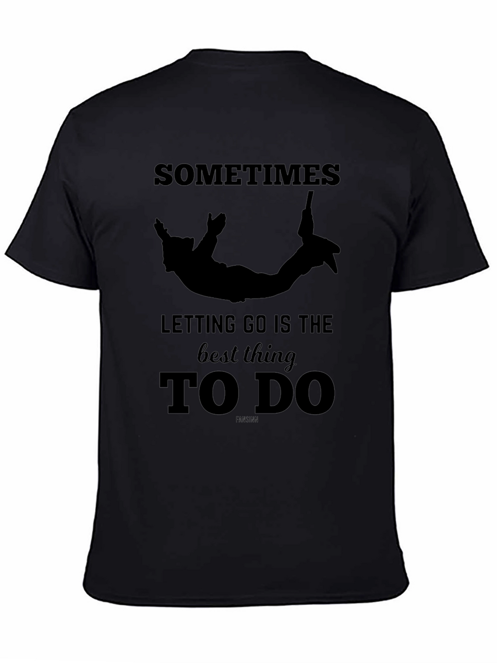 Sometimes Letting Go Black Graphic Tee
