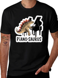 Piano-Saurus T-Shirt: Dinosaur Playing Piano!