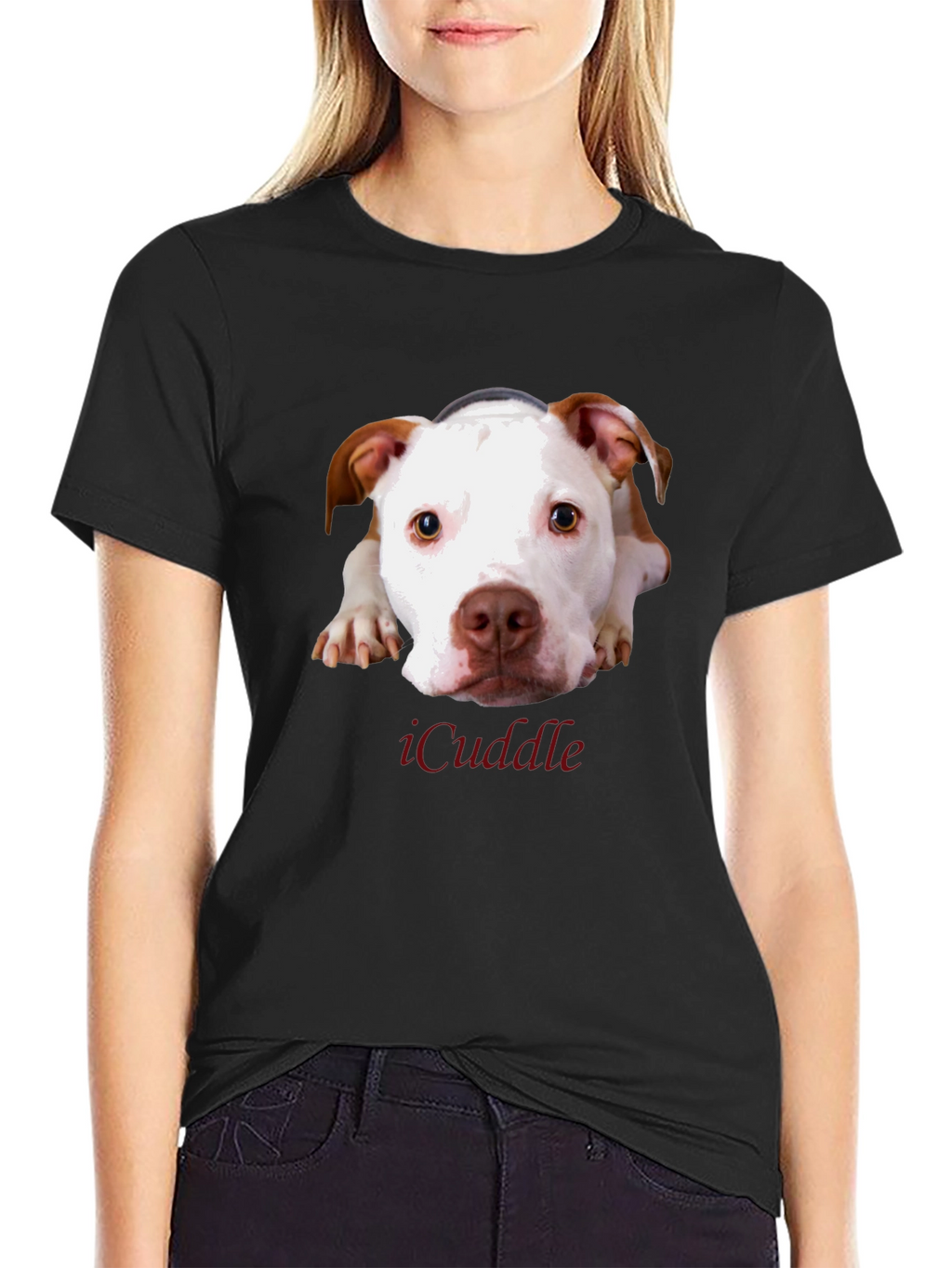iCuddle Dog Graphic T-Shirt - Unisex Black Tee