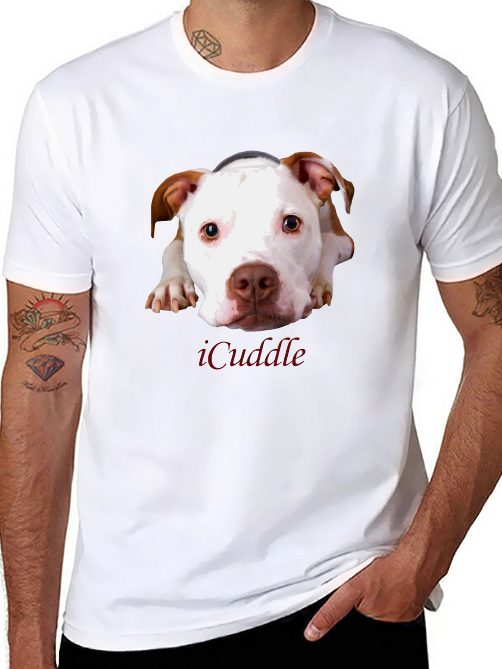 iCuddle Dog Graphic T-Shirt - Unisex Black Tee