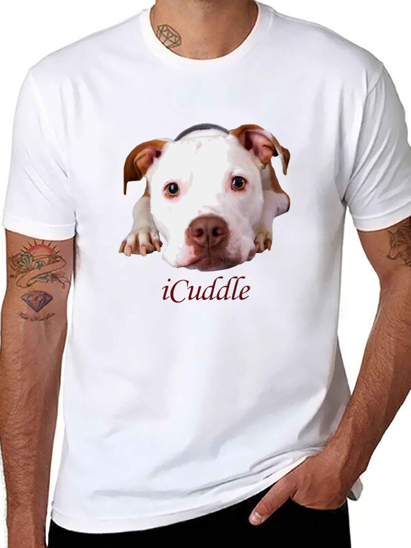 iCuddle Dog Graphic T-Shirt - Unisex Black Tee
