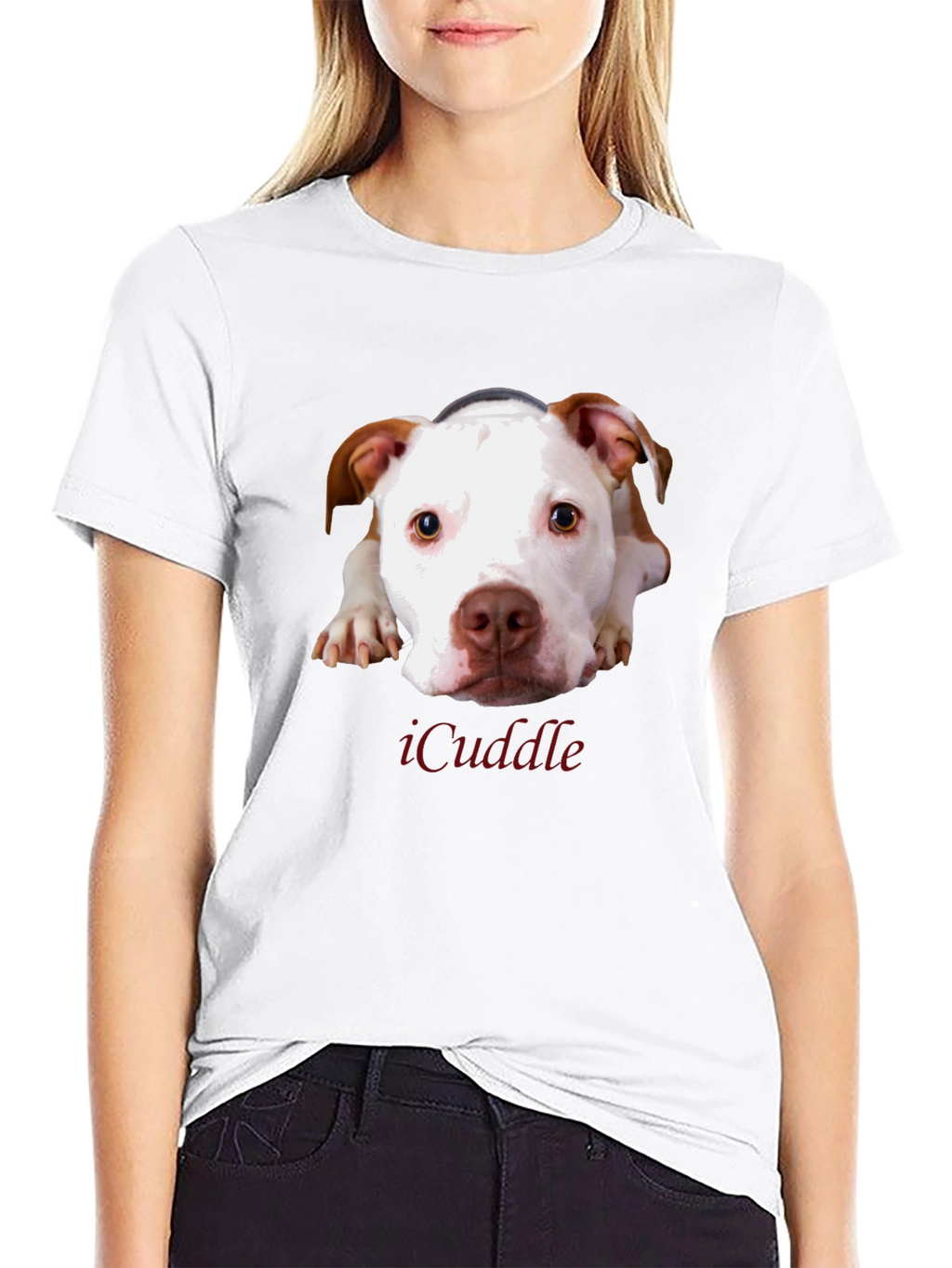 iCuddle Dog Graphic T-Shirt - Unisex Black Tee