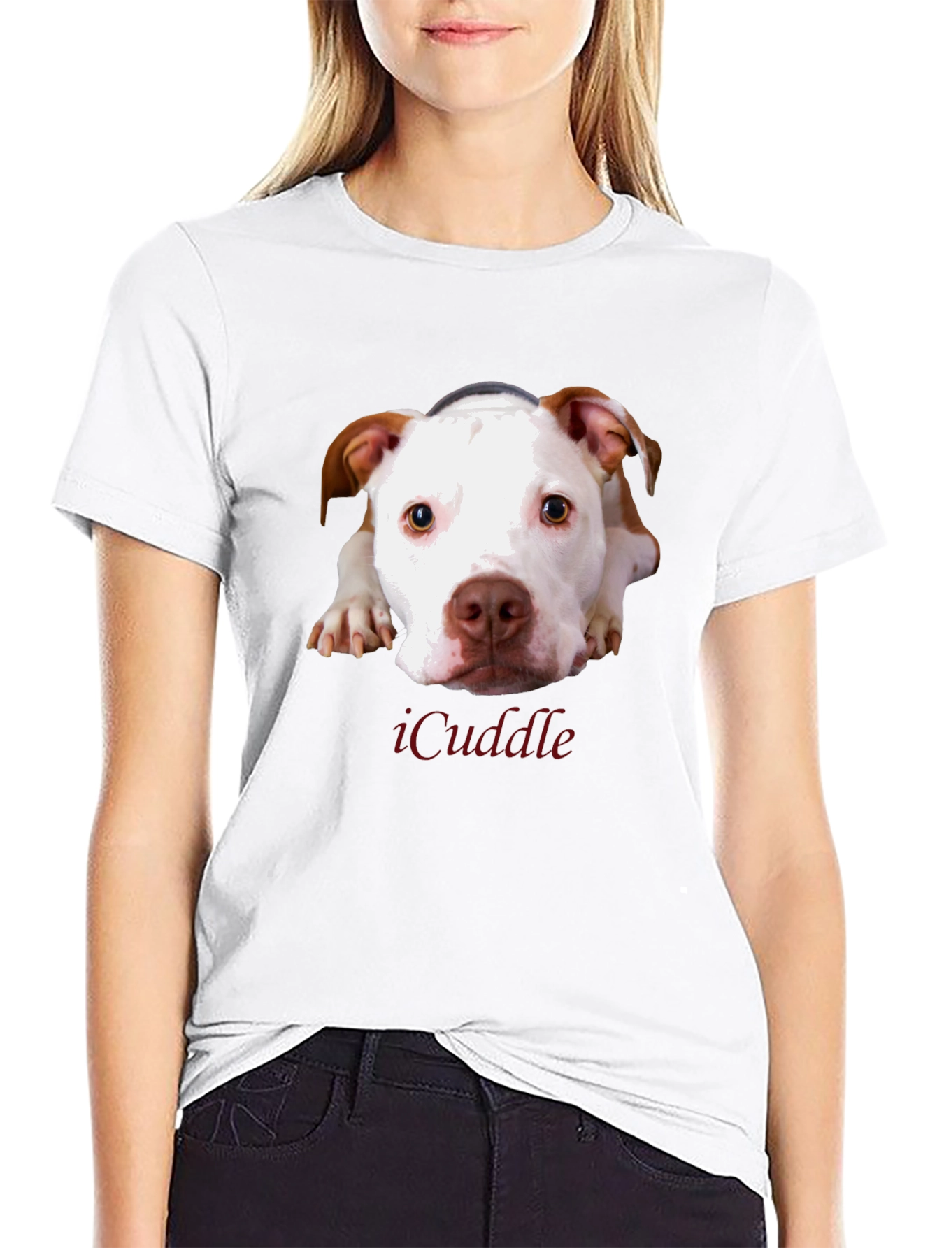 iCuddle Dog Graphic T-Shirt - Unisex Black Tee