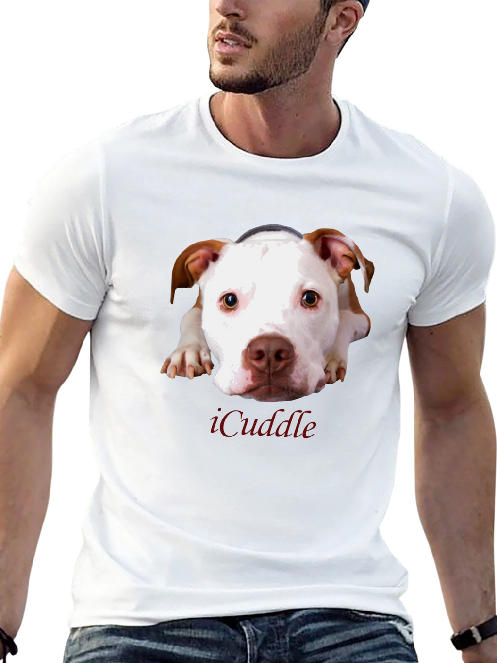 iCuddle Dog Graphic T-Shirt - Unisex Black Tee