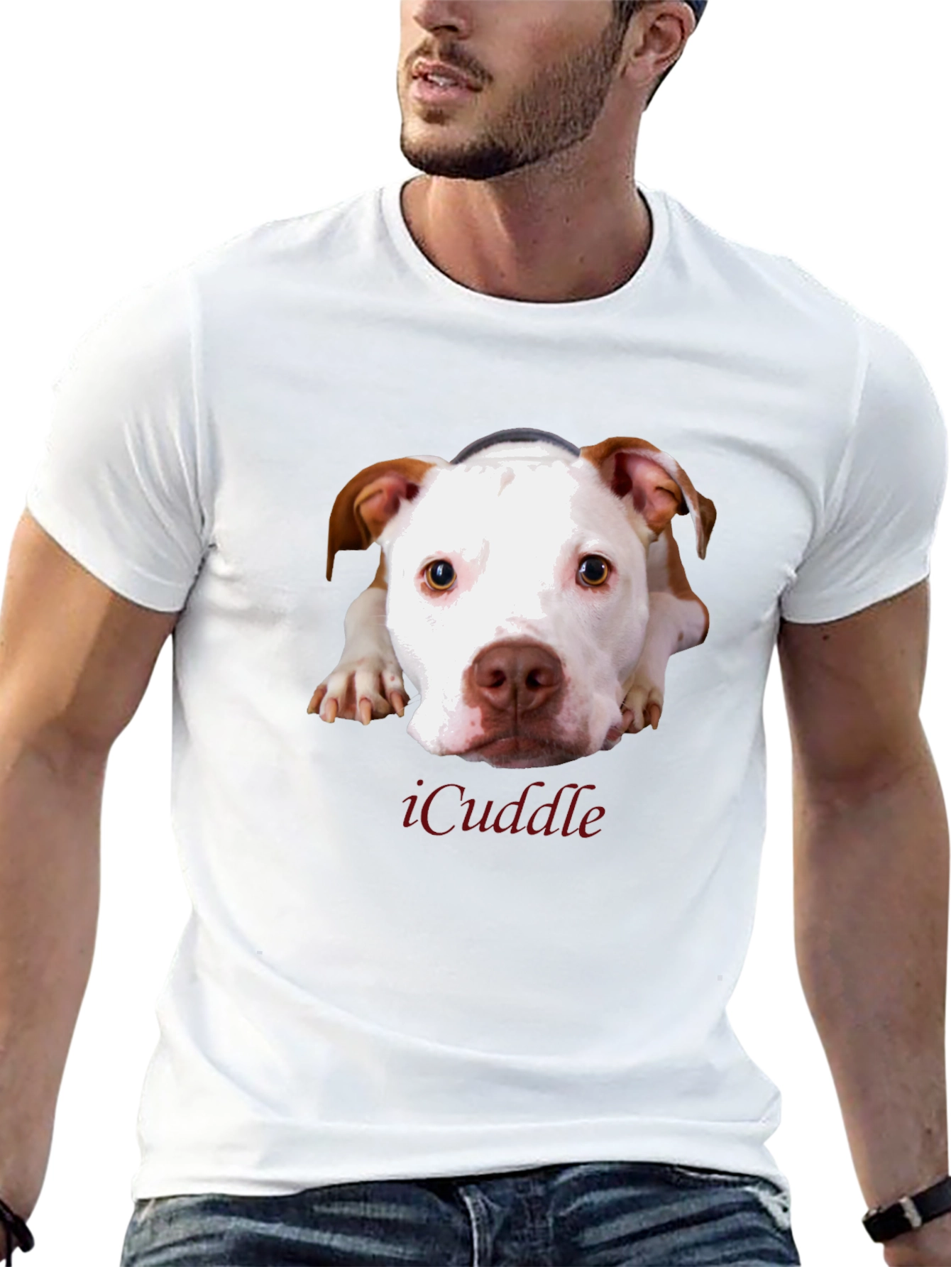 iCuddle Dog Graphic T-Shirt - Unisex Black Tee
