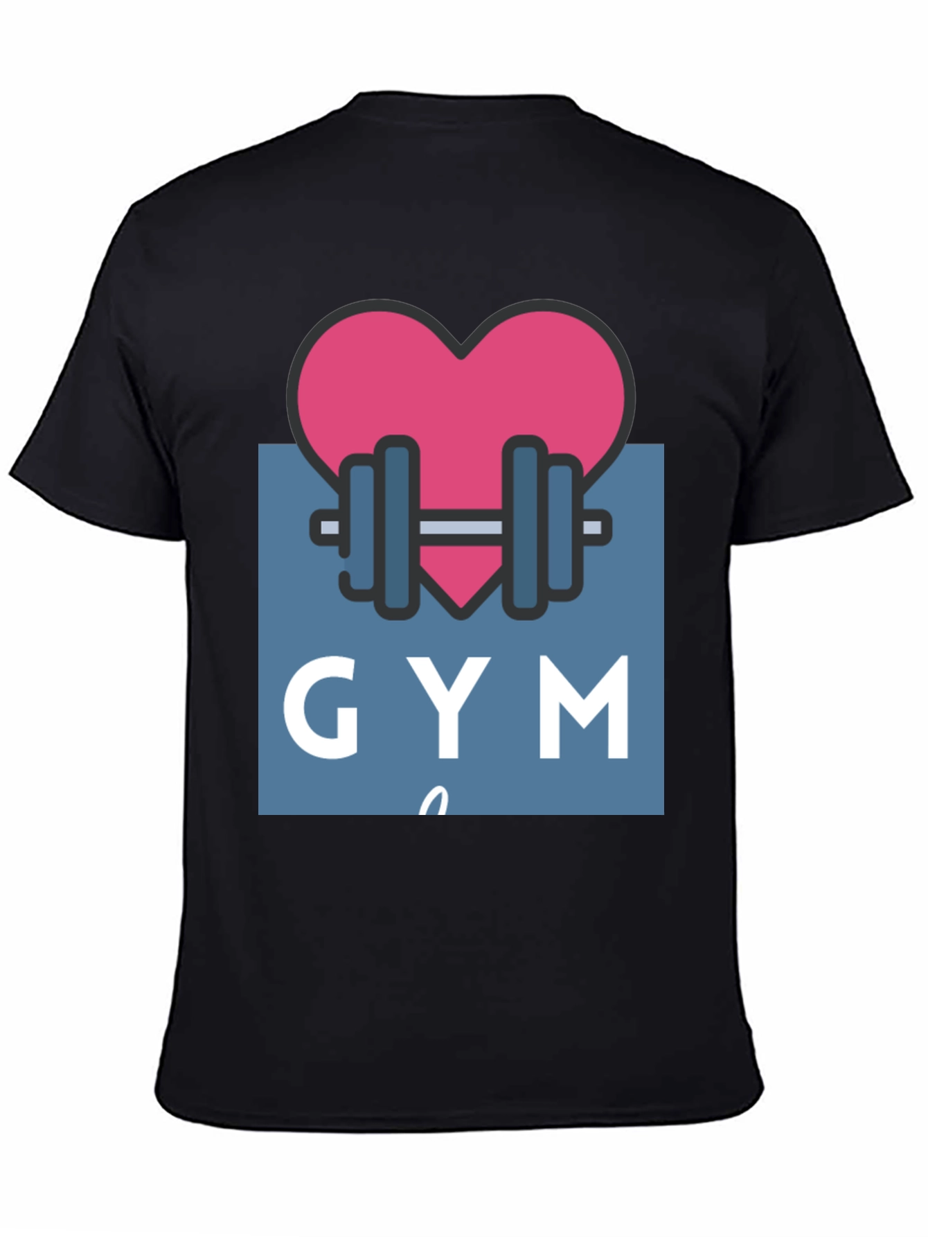 Gym Lovers Tee: Heart & Weights Design