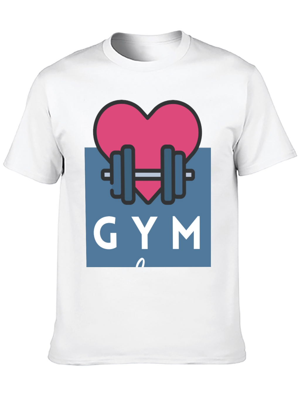 Gym Lovers Tee: Heart & Weights Design