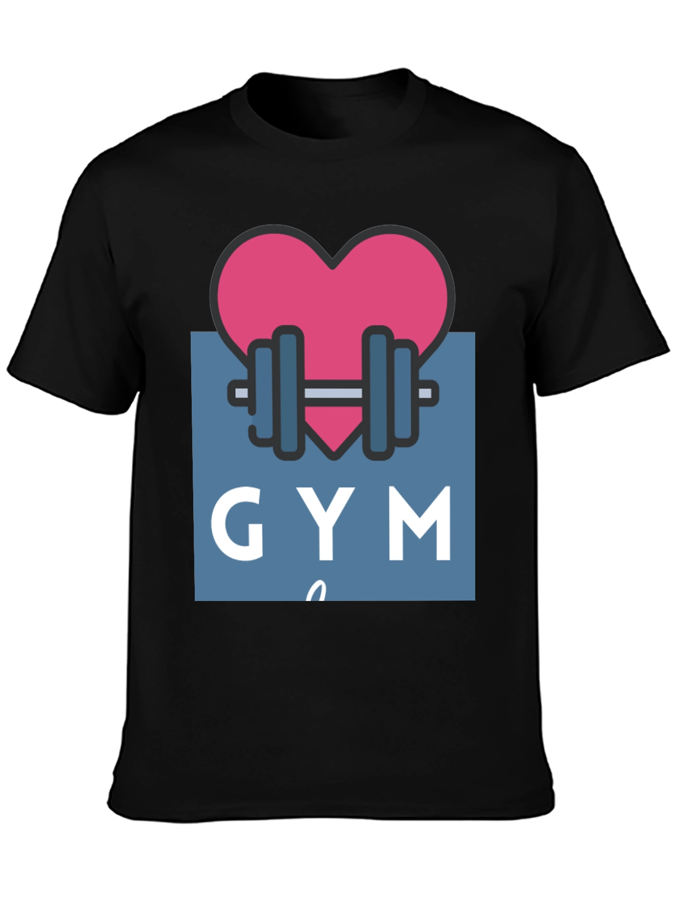 Gym Lovers Tee: Heart & Weights Design
