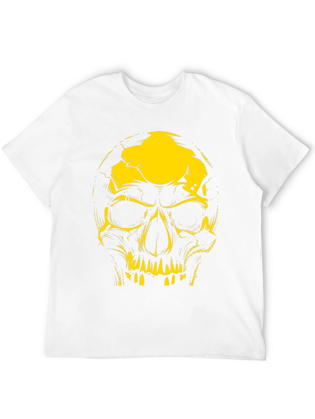 Edgy Skull Graphic Tee - Black