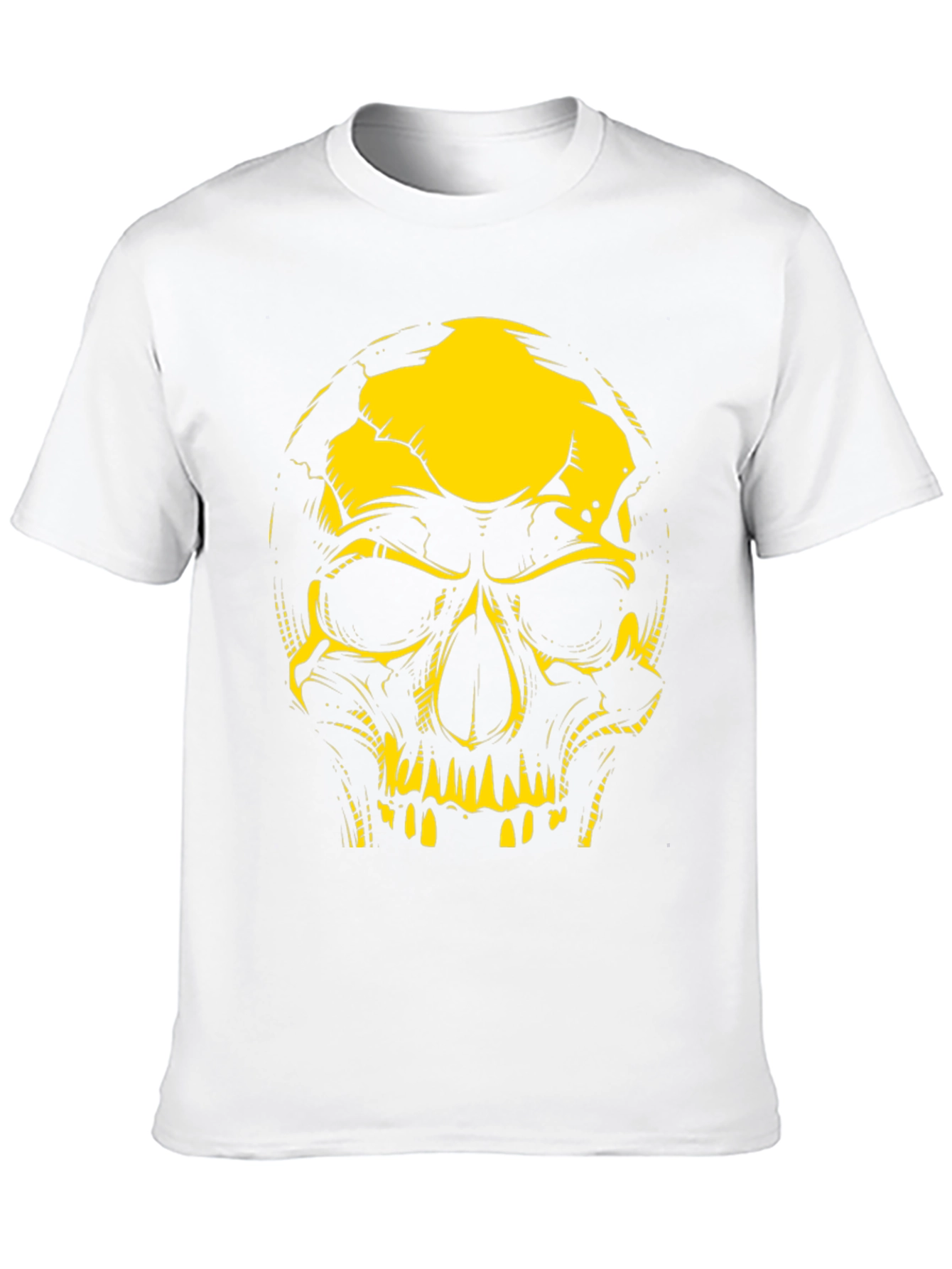 Edgy Skull Graphic Tee - Black