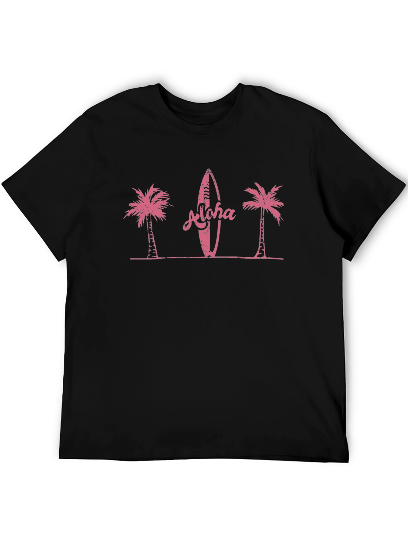 Aloha Surfboard Palm Tree Graphic Tee