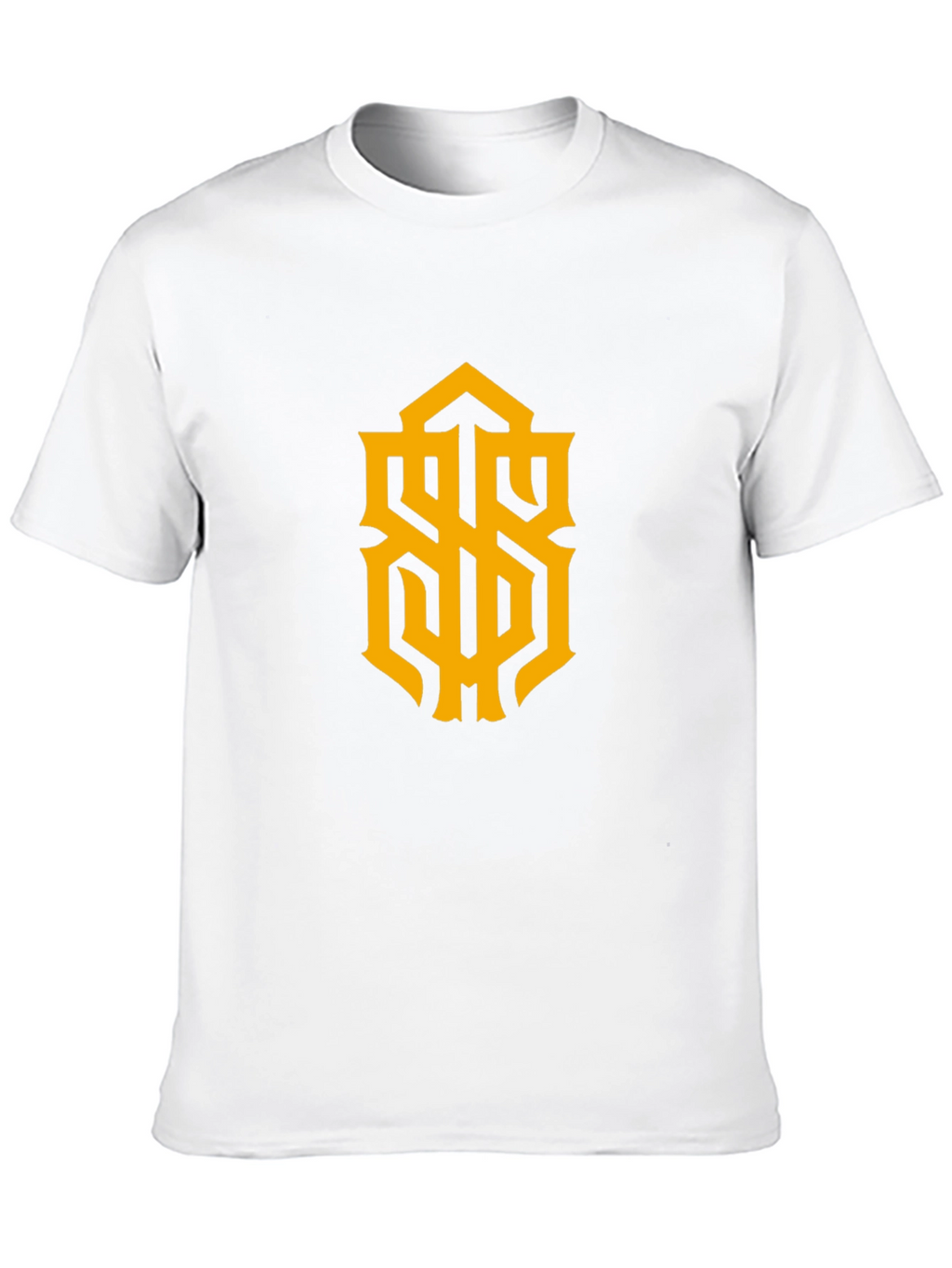 Stylish Black Tee with Gold Graphic Design