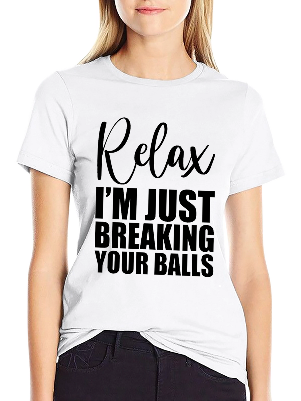 Relax Breaking Balls Graphic T-Shirt - Mens Novelty Tee