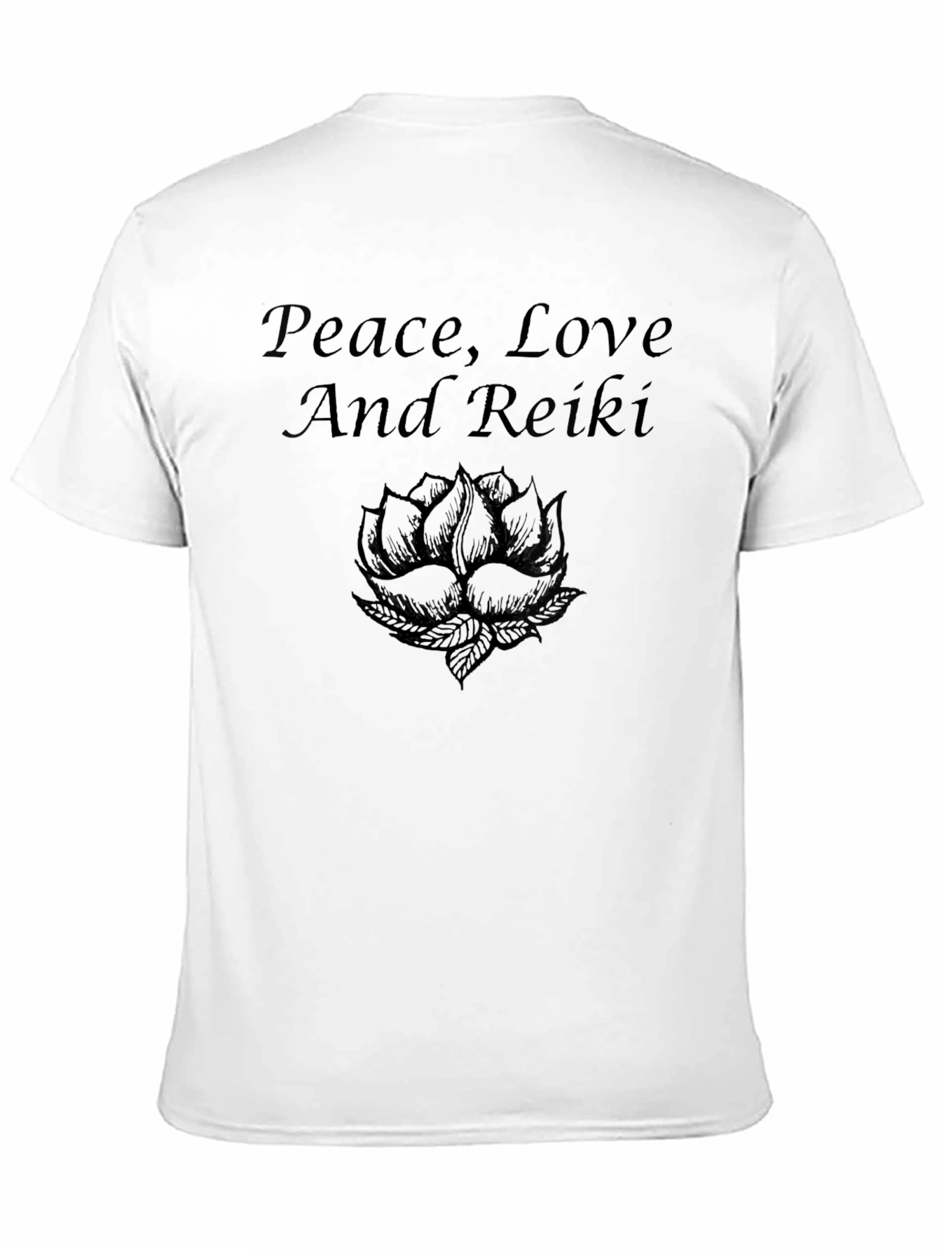 Peace Love Reiki T-Shirt - Black Spiritual Tee