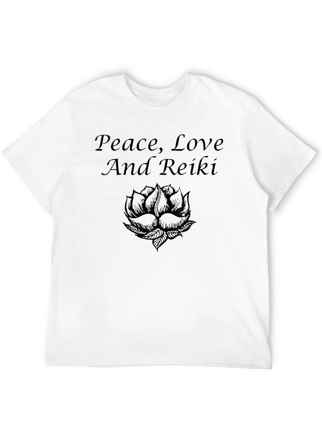 Peace Love Reiki T-Shirt - Black Spiritual Tee