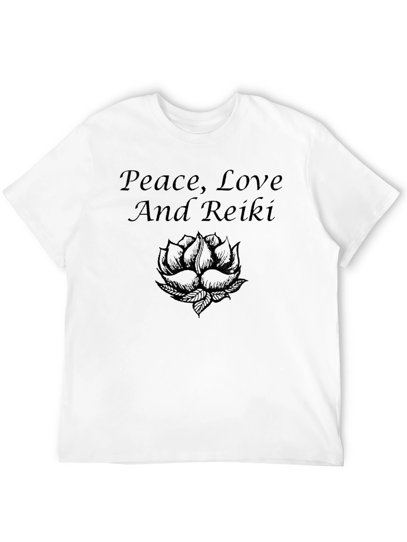 Peace Love Reiki T-Shirt - Black Spiritual Tee