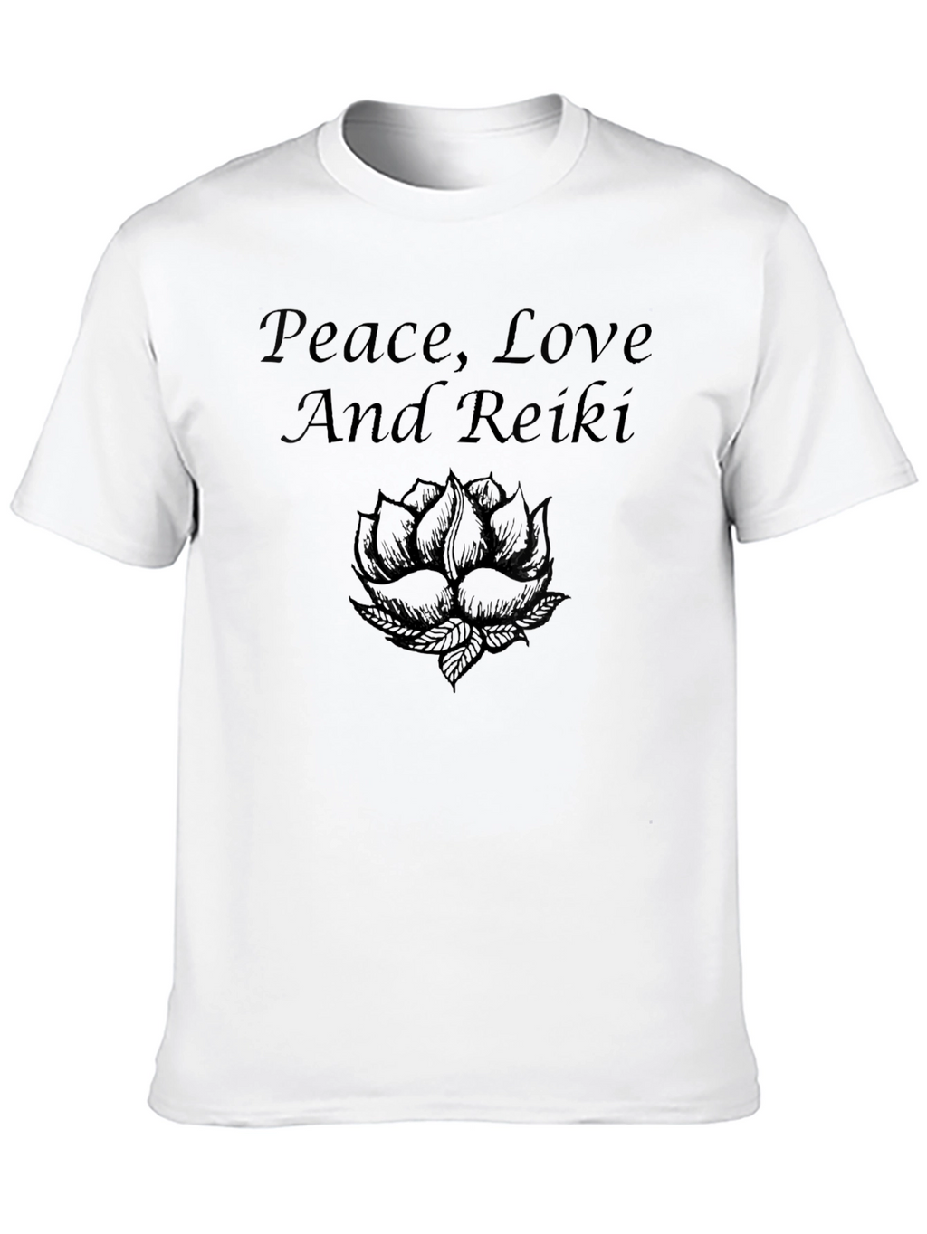 Peace Love Reiki T-Shirt - Black Spiritual Tee