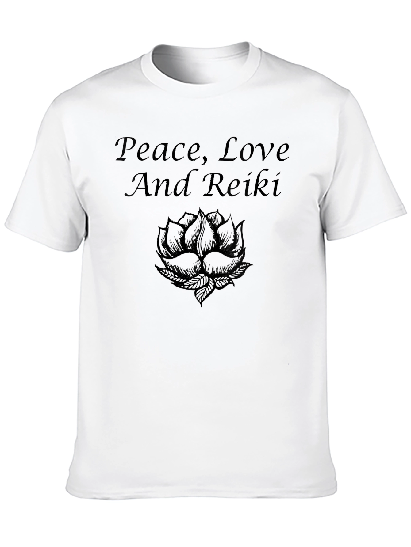 Peace Love Reiki T-Shirt - Black Spiritual Tee