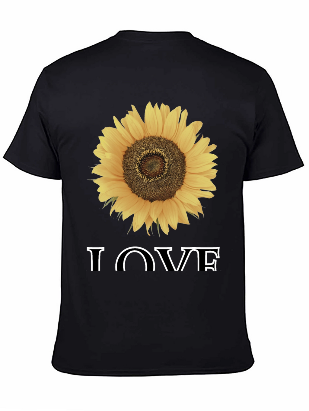 Sunflower Love Graphic Tee - Black