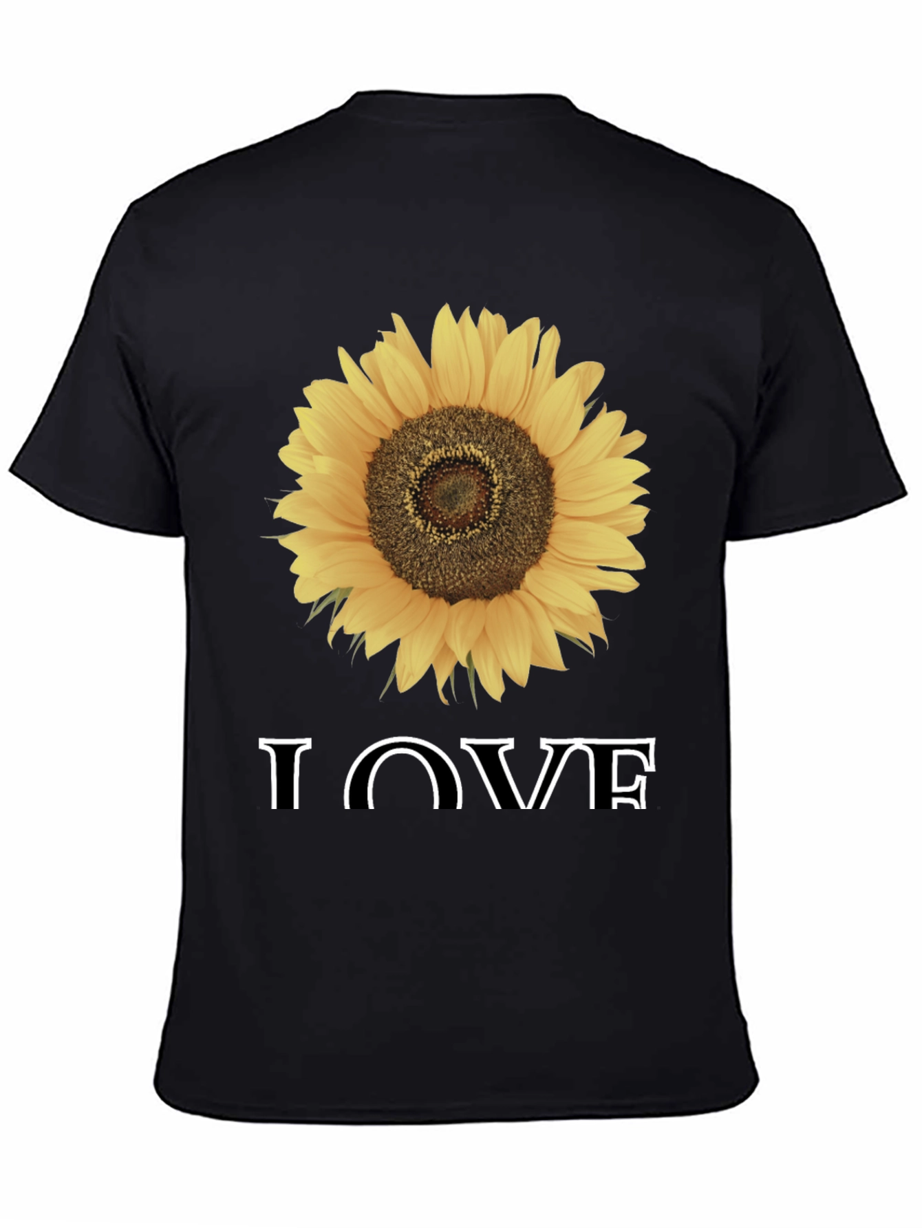 Sunflower Love Graphic Tee - Black
