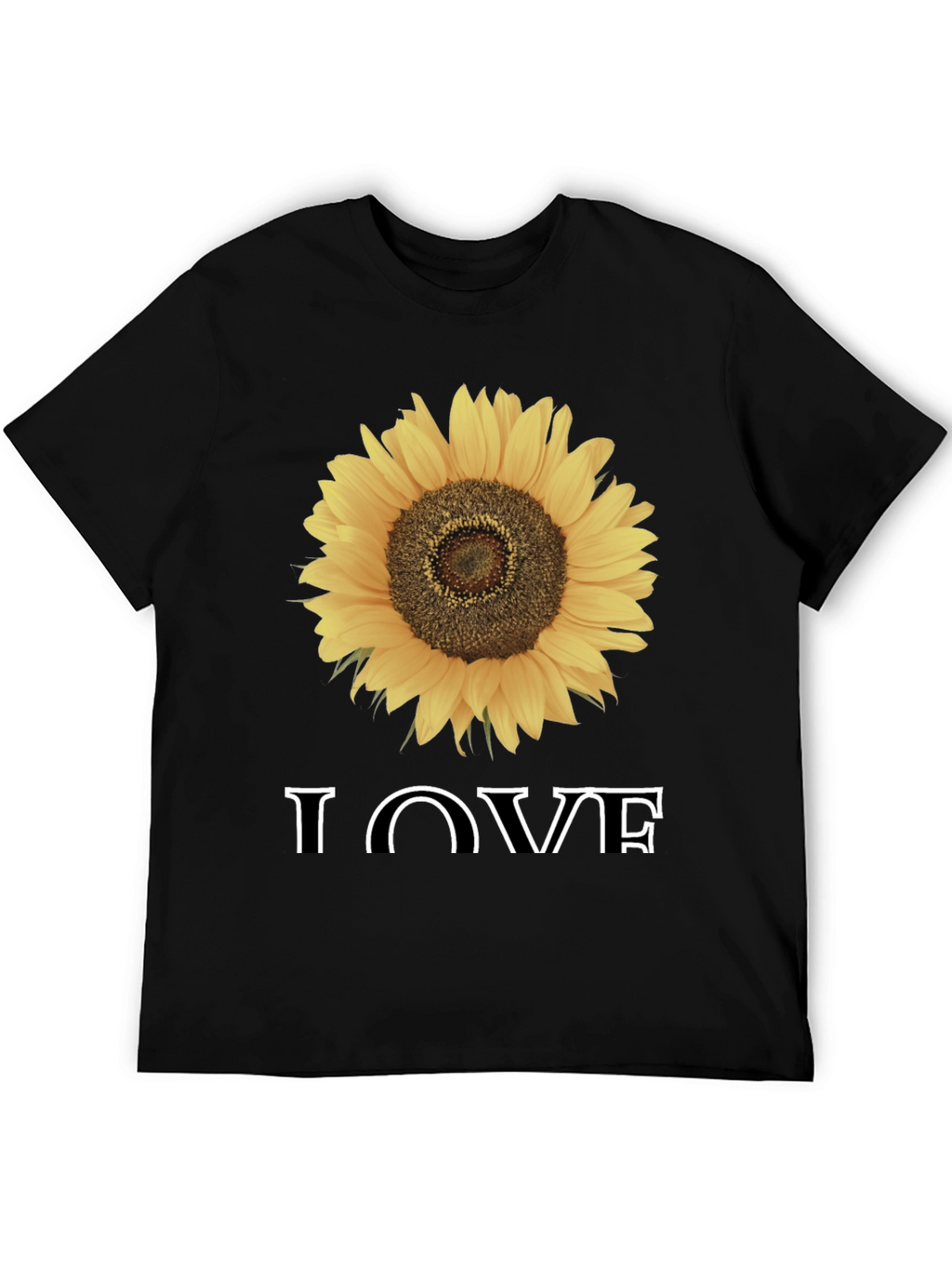 Sunflower Love Graphic Tee - Black