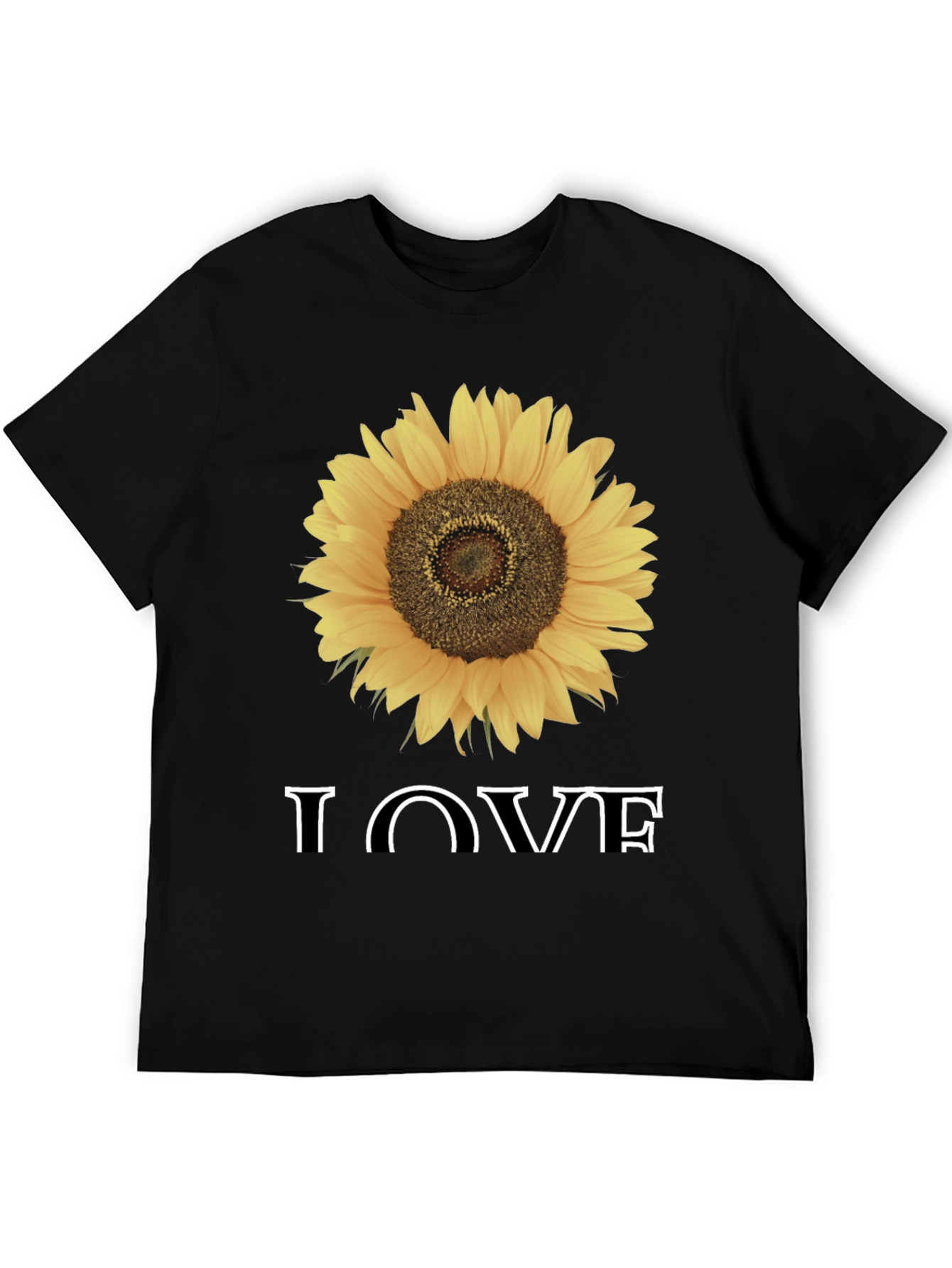Sunflower Love Graphic Tee - Black