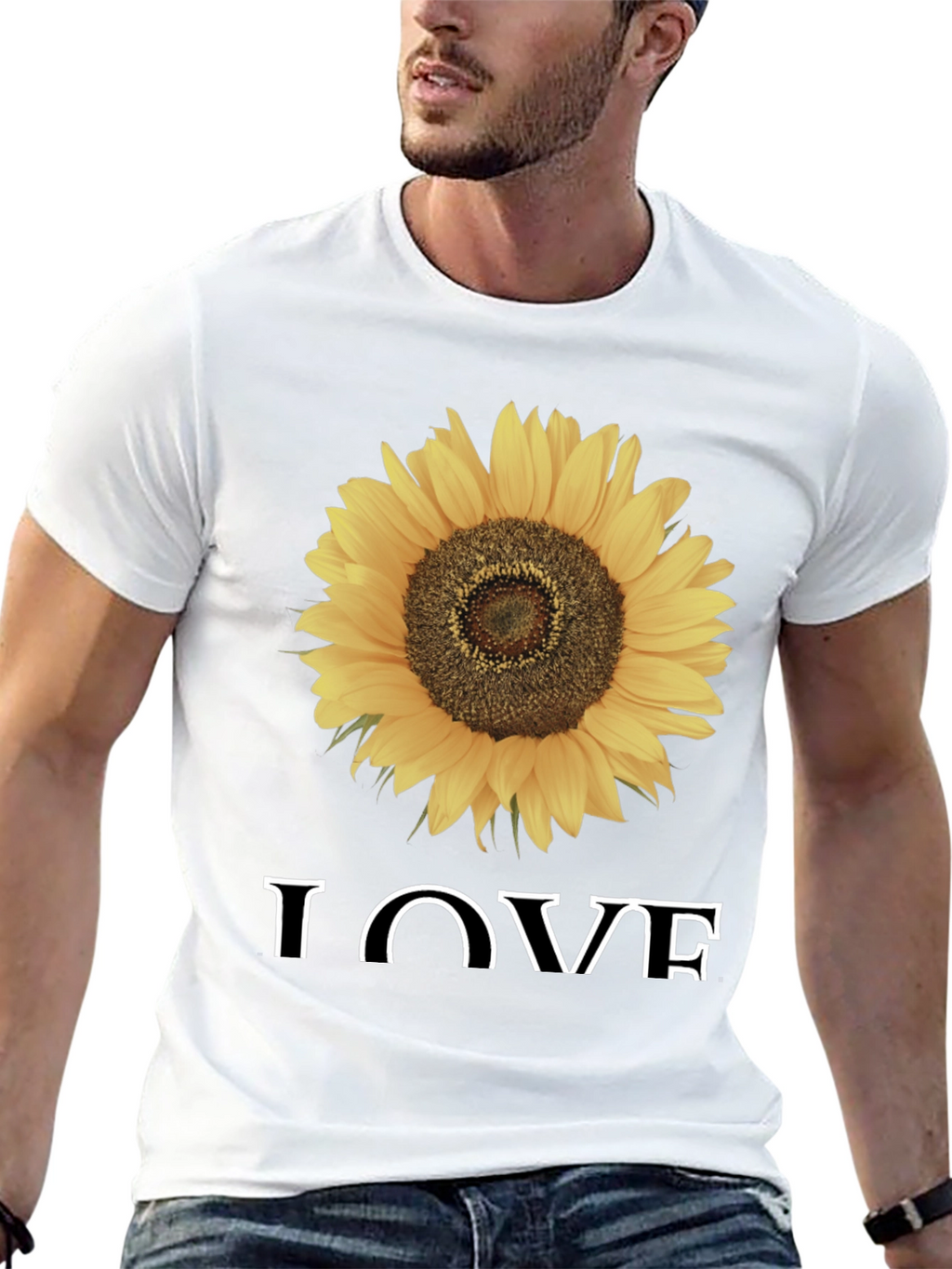 Sunflower Love Graphic Tee - Black