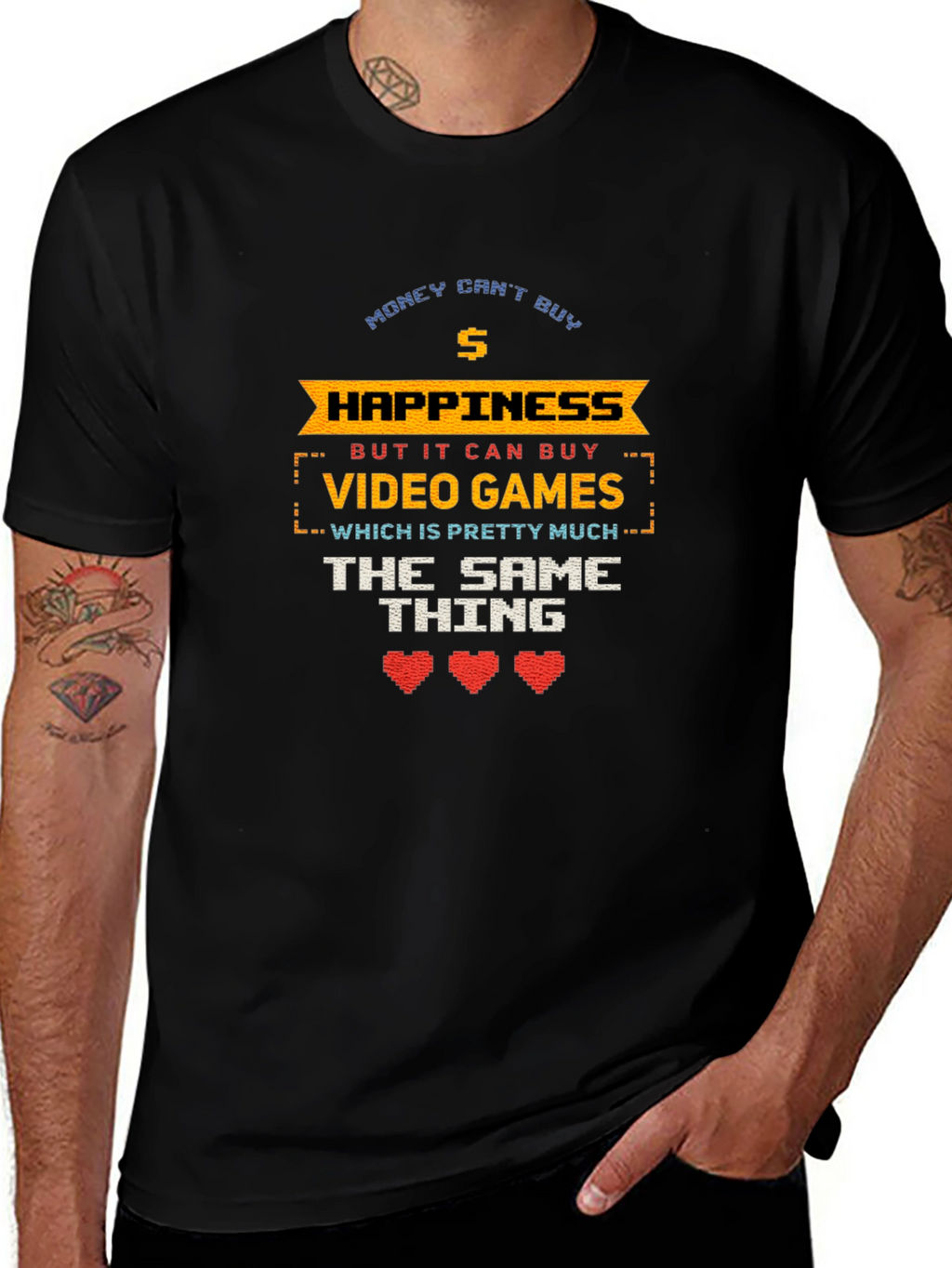Gamer T-Shirt - Money Cant Buy Happiness