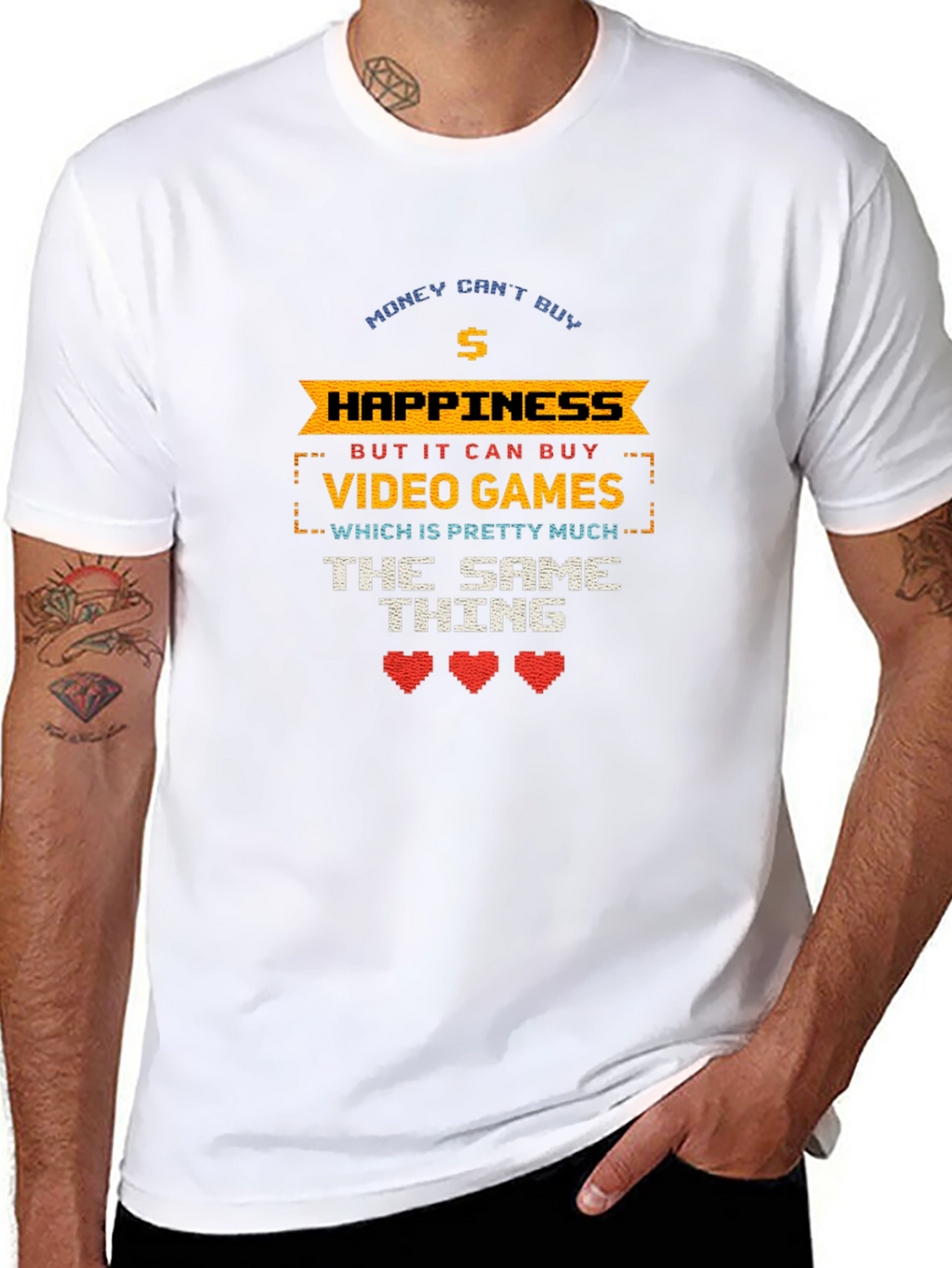 Gamer T-Shirt - Money Cant Buy Happiness