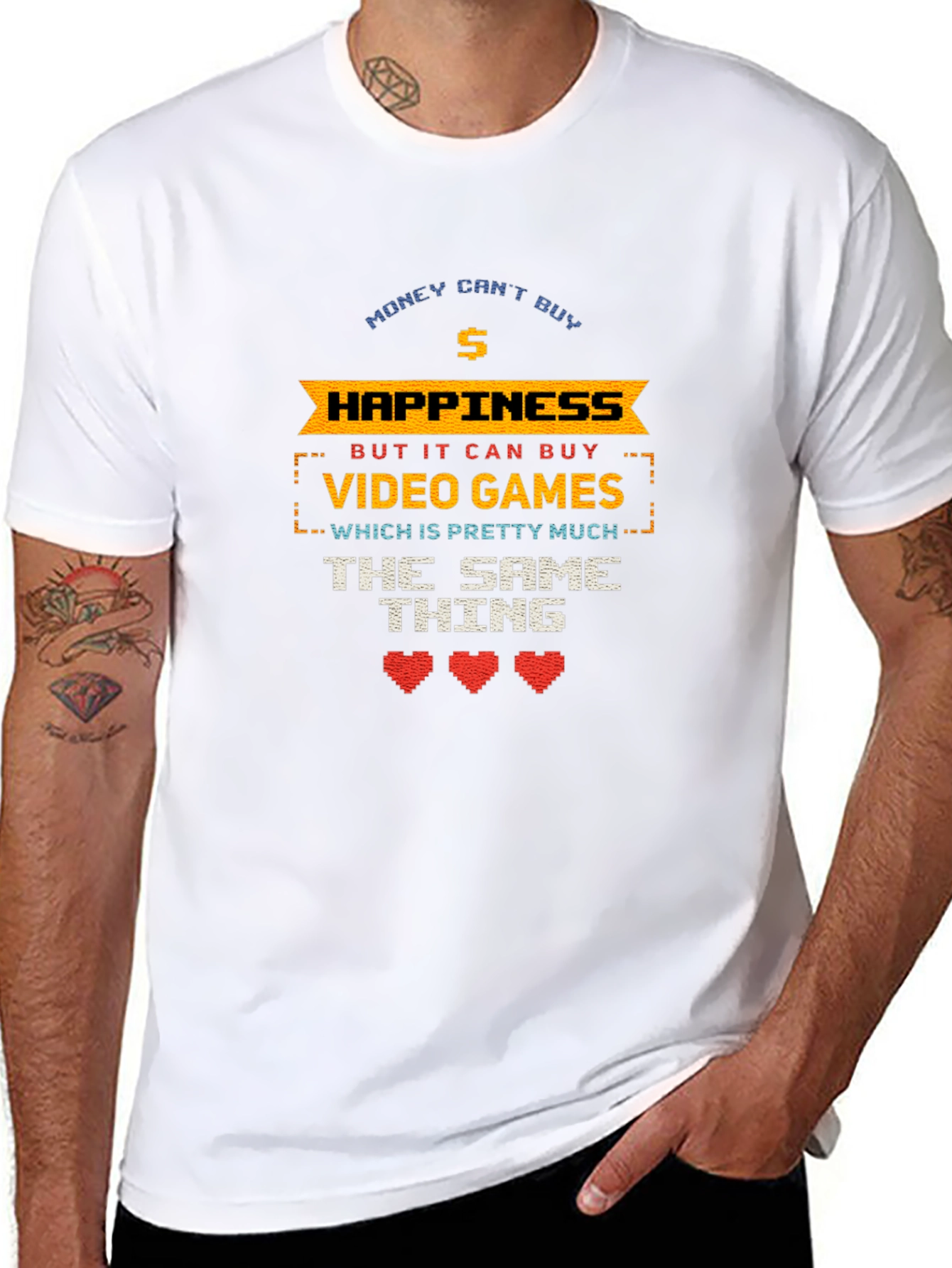 Gamer T-Shirt - Money Cant Buy Happiness