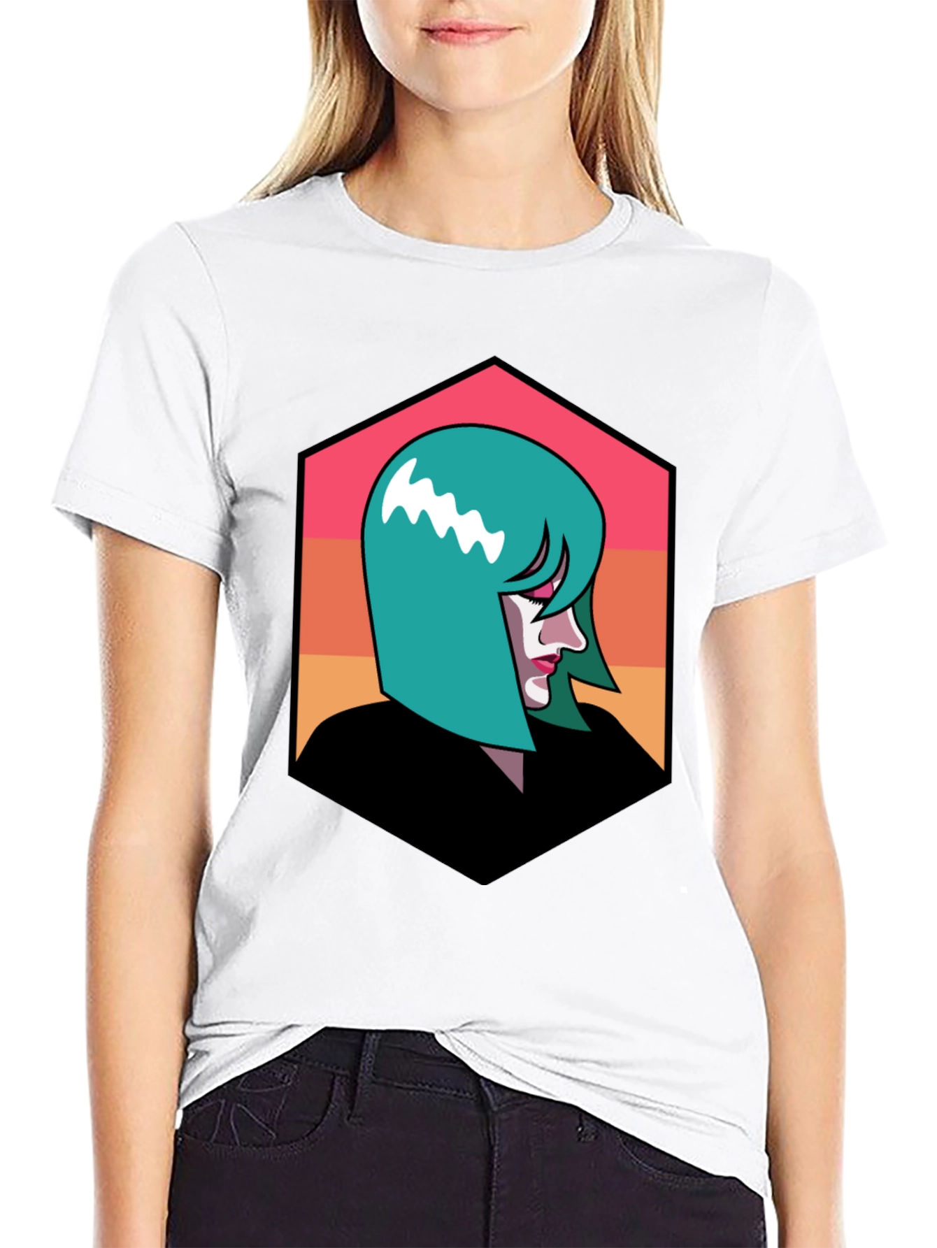 Retro Woman Graphic Tee - Stylish Comfort