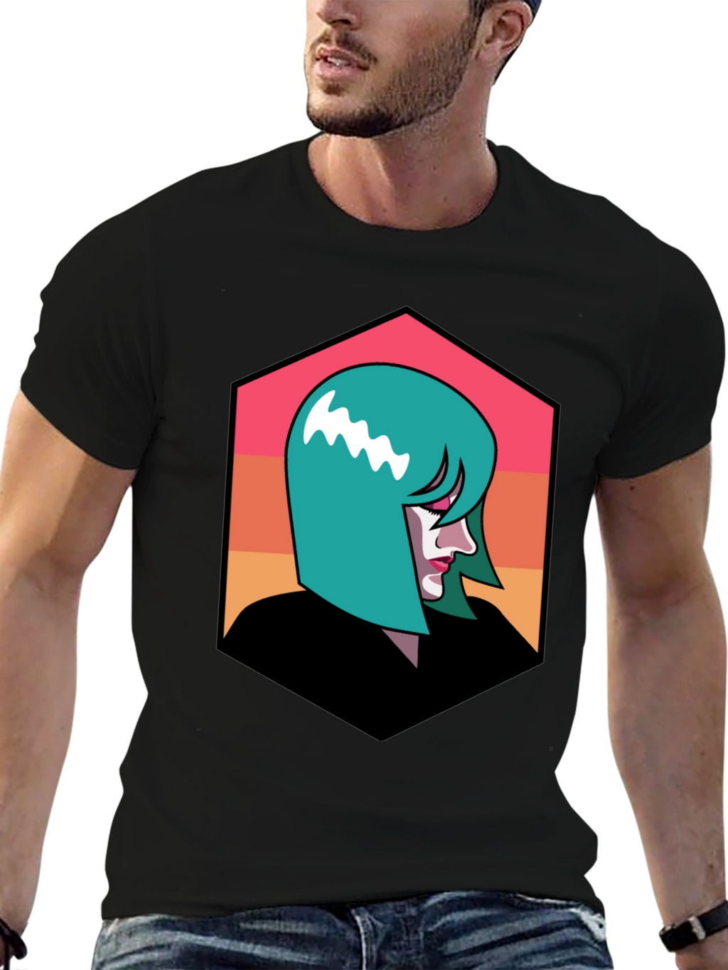 Retro Woman Graphic Tee - Stylish Comfort