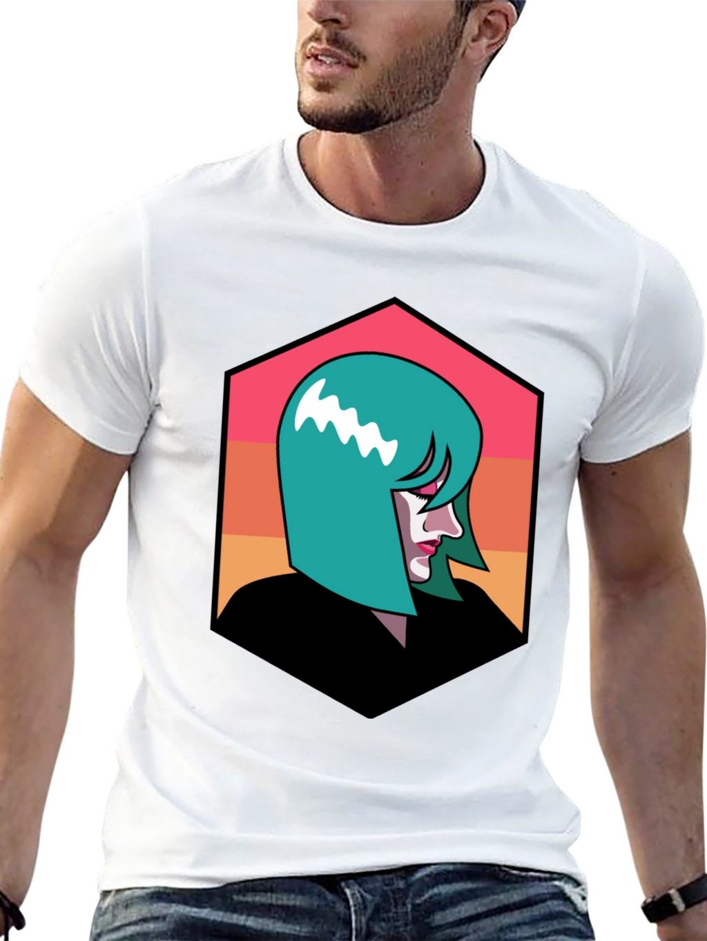 Retro Woman Graphic Tee - Stylish Comfort