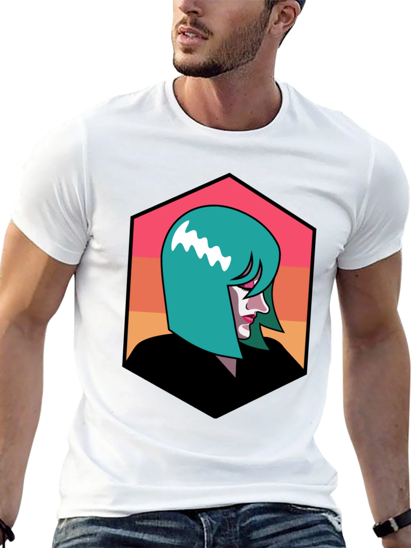 Retro Woman Graphic Tee - Stylish Comfort