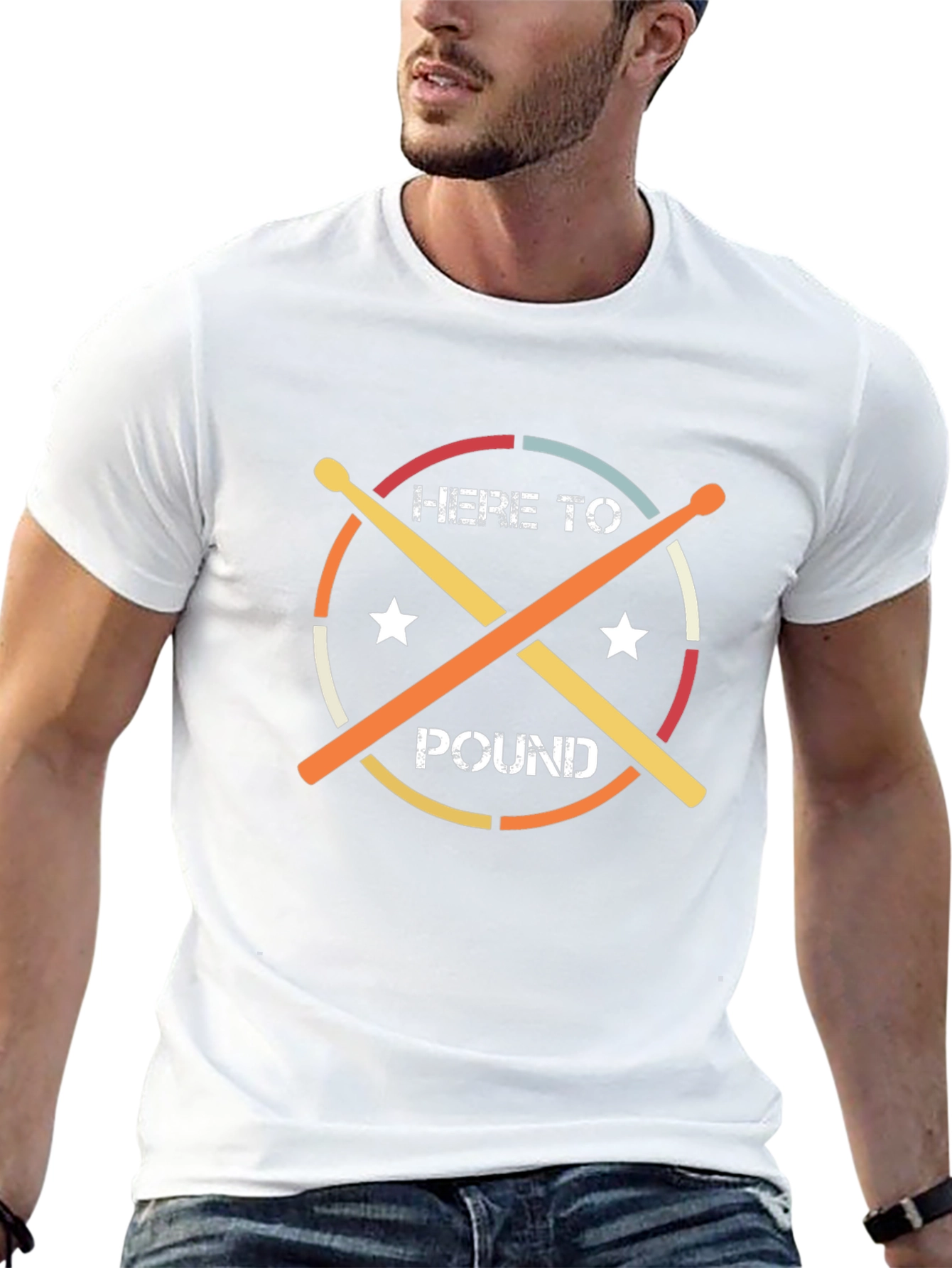 Here to Pound Drummer T-Shirt