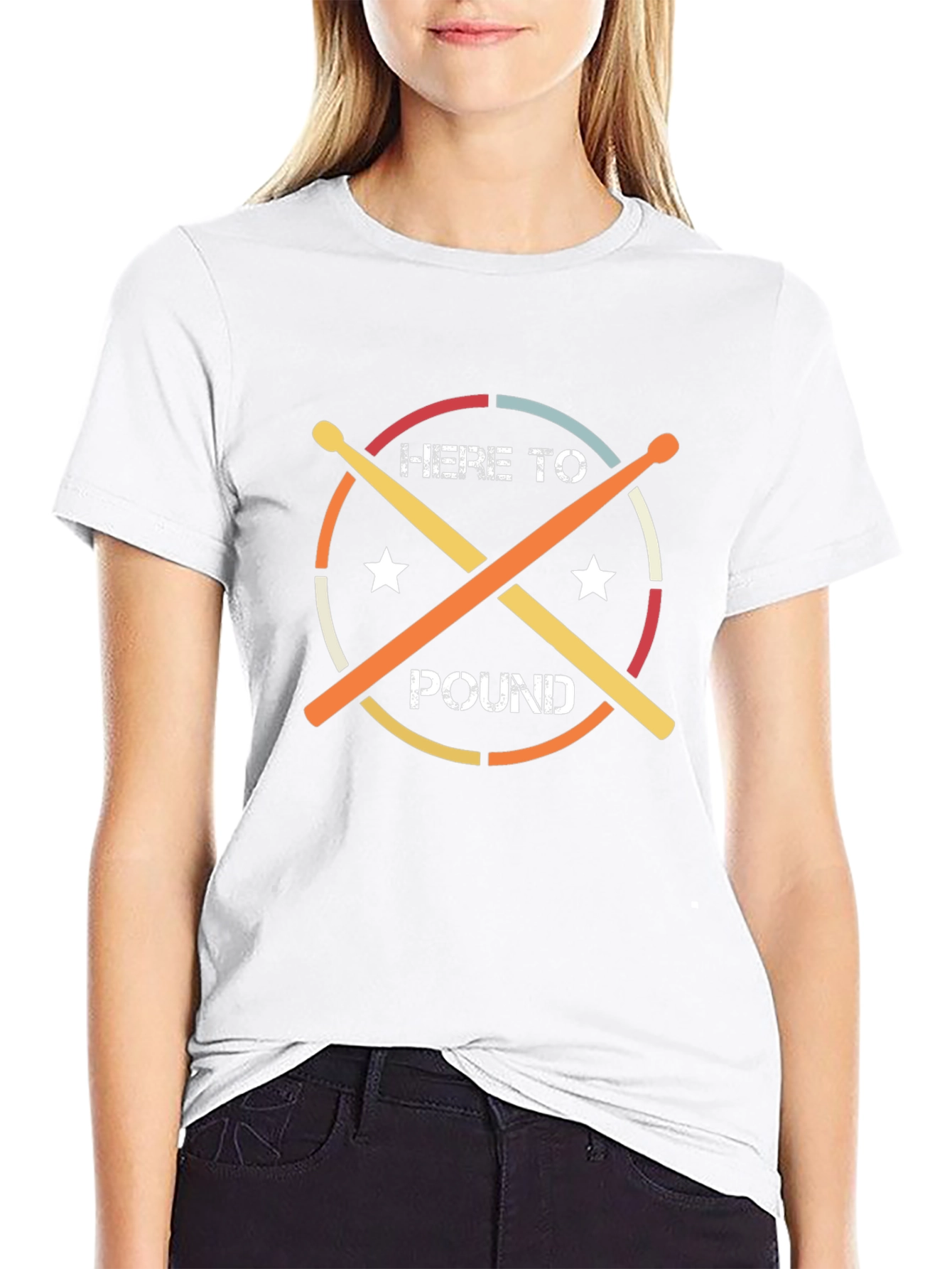 Here to Pound Drummer T-Shirt