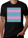 Mermaid Scale Print Black T-Shirt