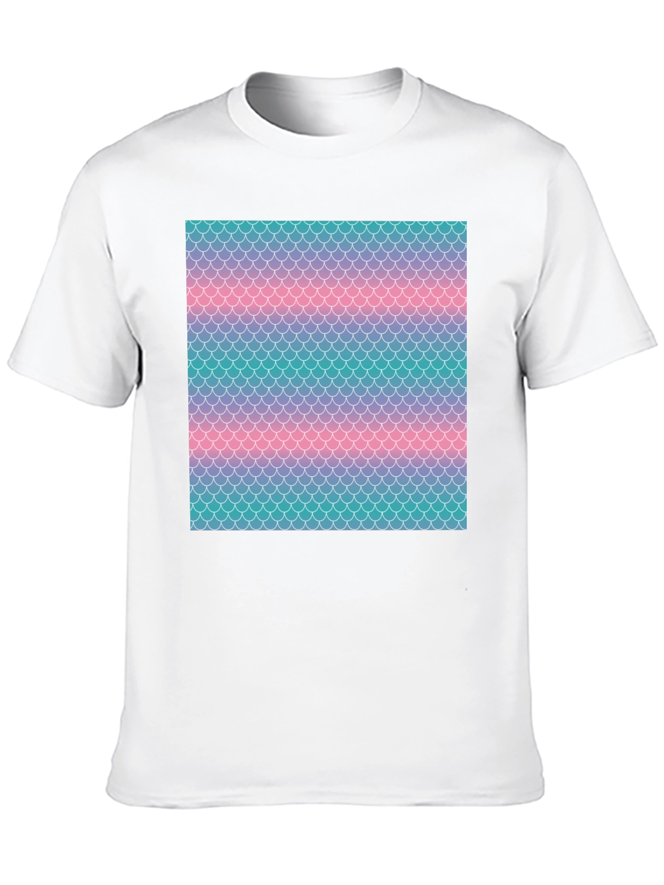 Mermaid Scale Print Black T-Shirt