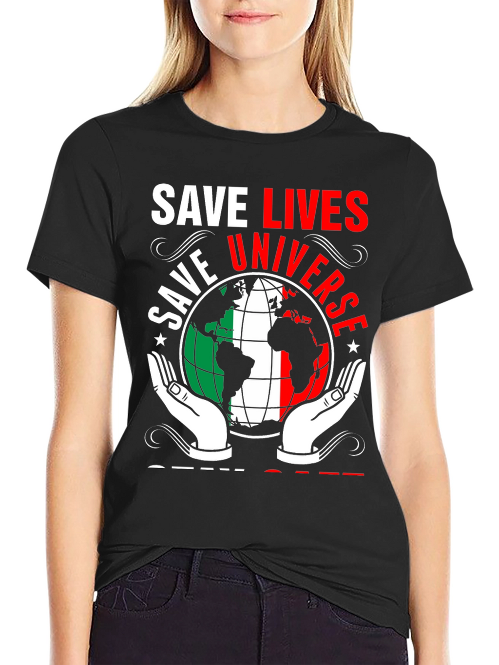 Save Lives Save Universe Graphic T-Shirt