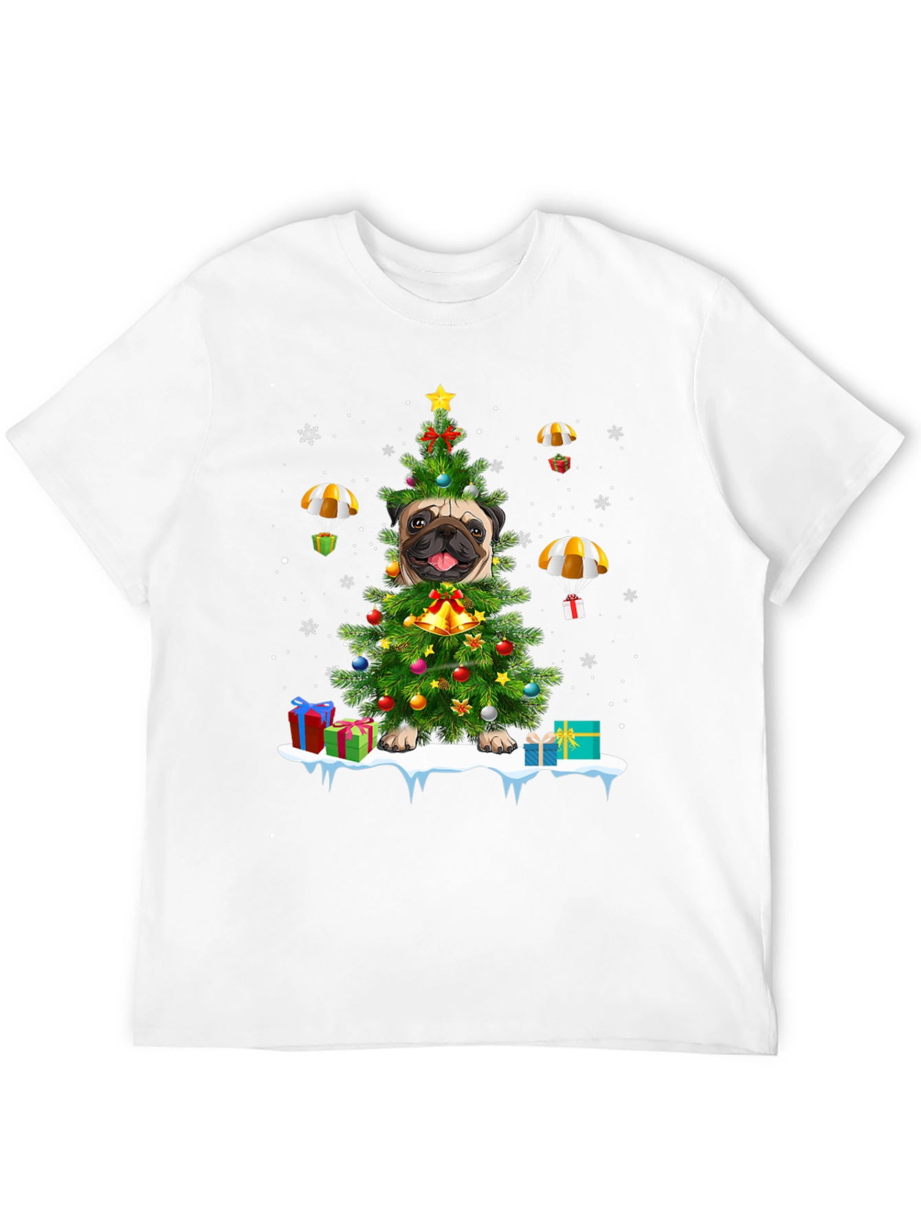 Christmas Pug Tree T-Shirt – Festive Dog Lover Tee