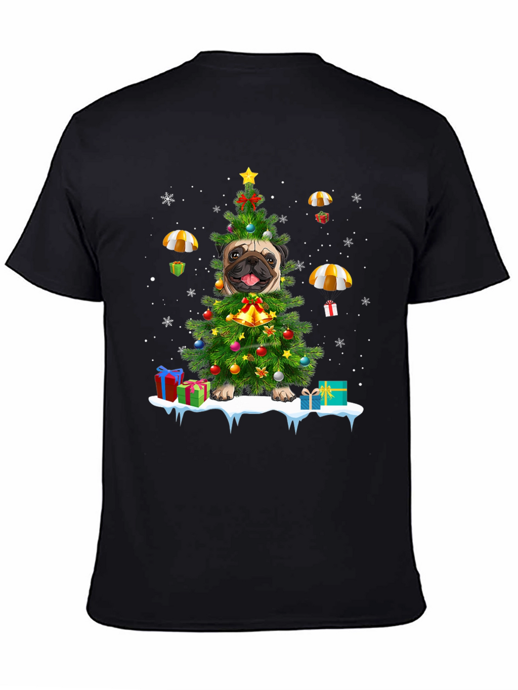 Christmas Pug Tree T-Shirt – Festive Dog Lover Tee
