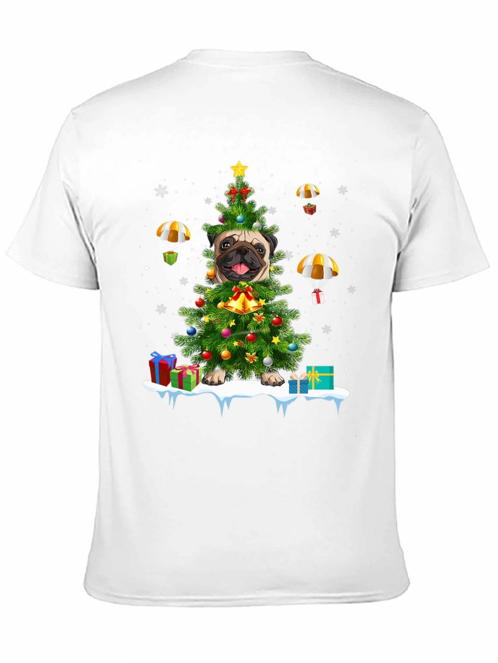 Christmas Pug Tree T-Shirt – Festive Dog Lover Tee