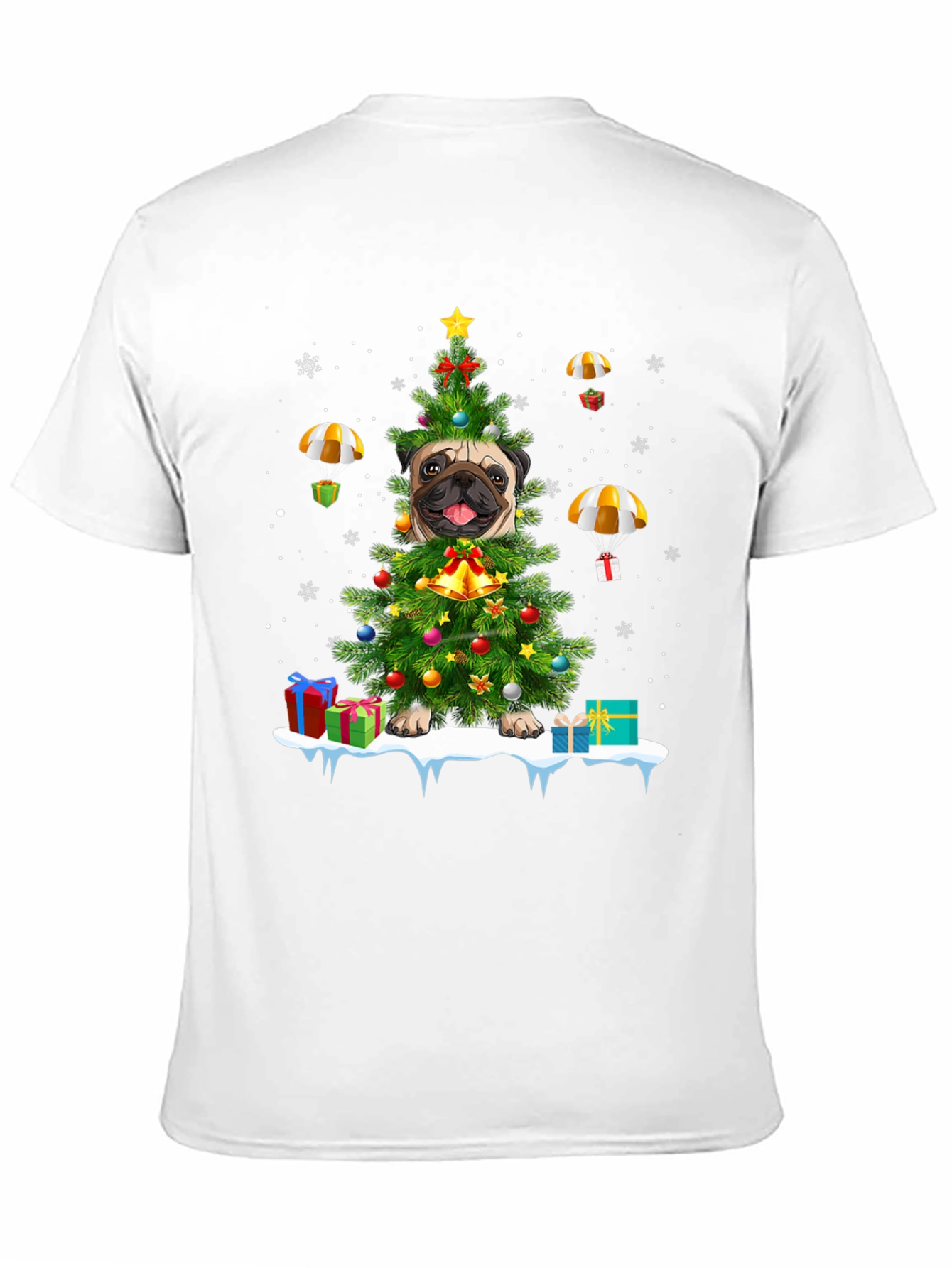 Christmas Pug Tree T-Shirt – Festive Dog Lover Tee