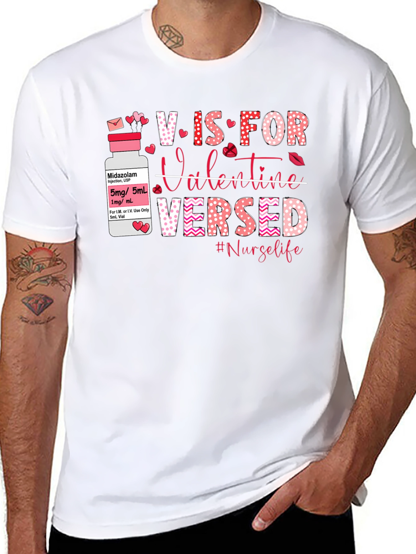 Nurse Valentines Day T-Shirt: V is for Versed