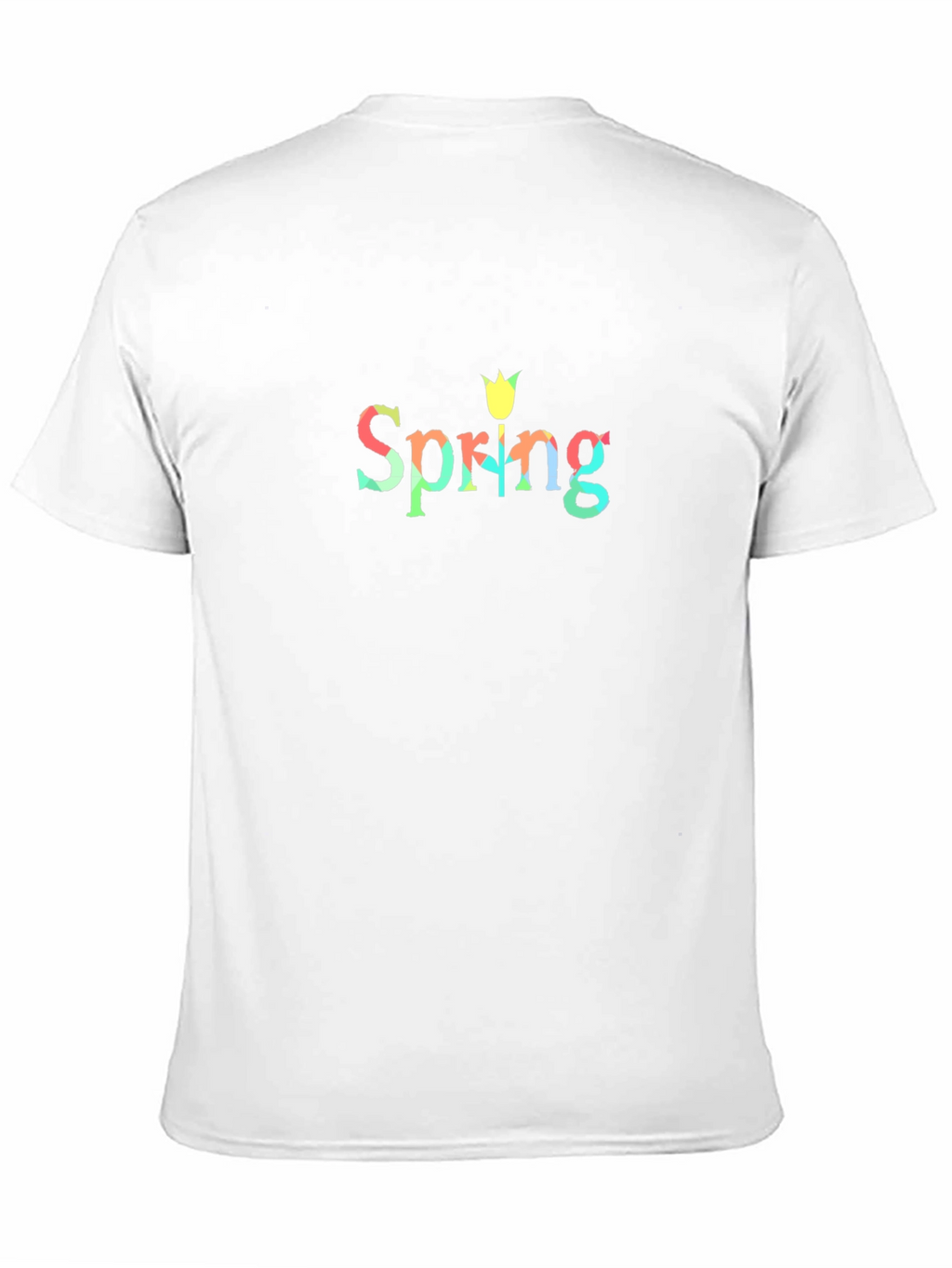 Spring Tulip Graphic Black T-Shirt