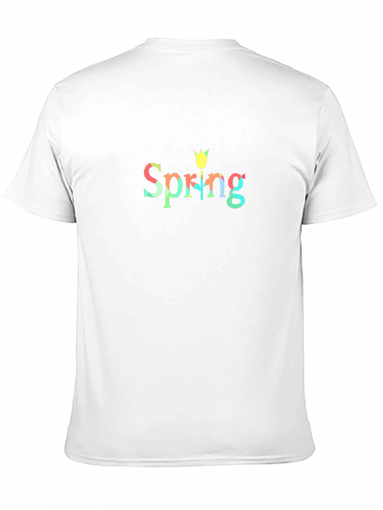 Spring Tulip Graphic Black T-Shirt